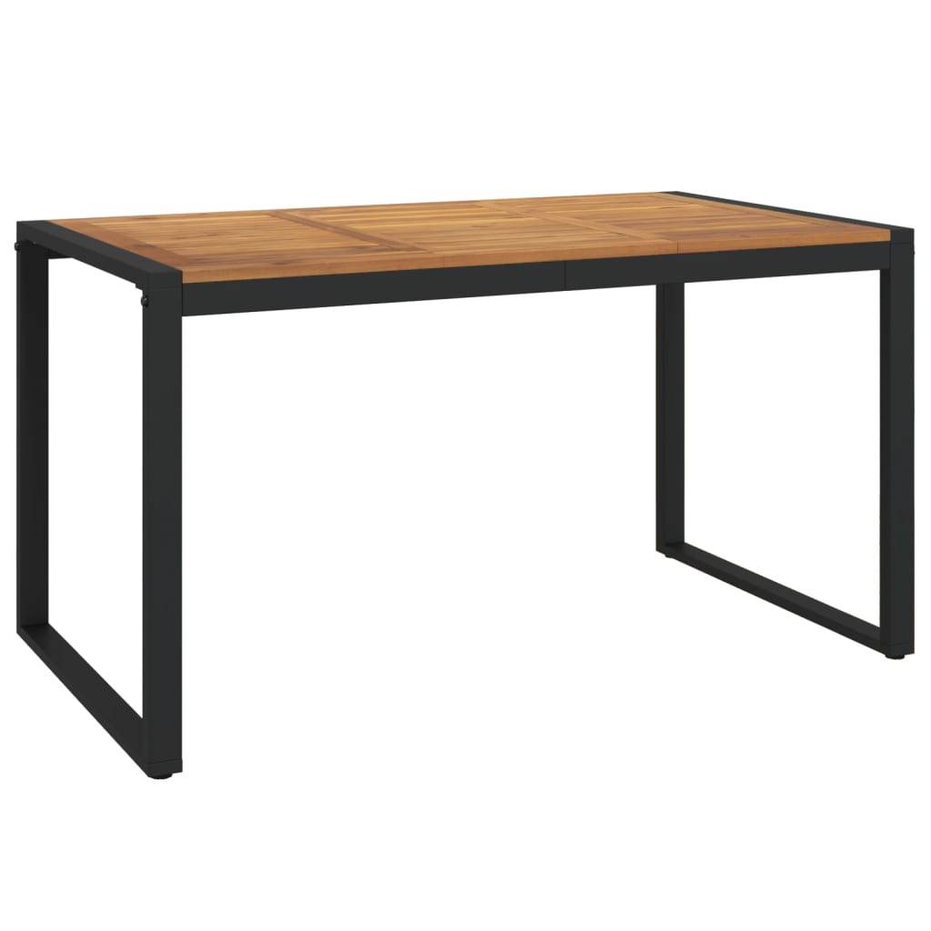 vidaXL Gartentisch mit Beinen in U-Form 140×80×75 cm Massivholz Akazie