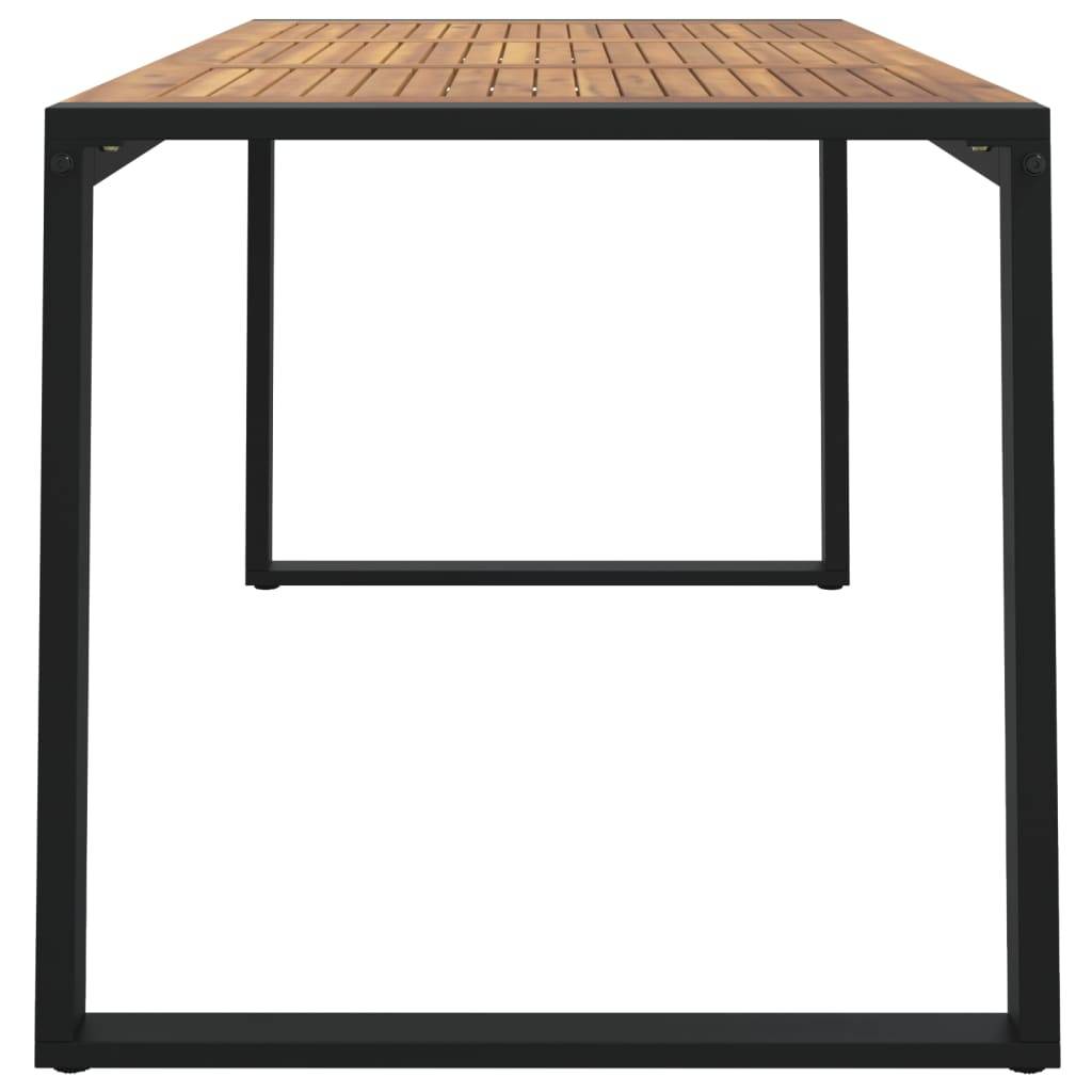 vidaXL Gartentisch mit Beinen in U-Form 140×80×75 cm Massivholz Akazie