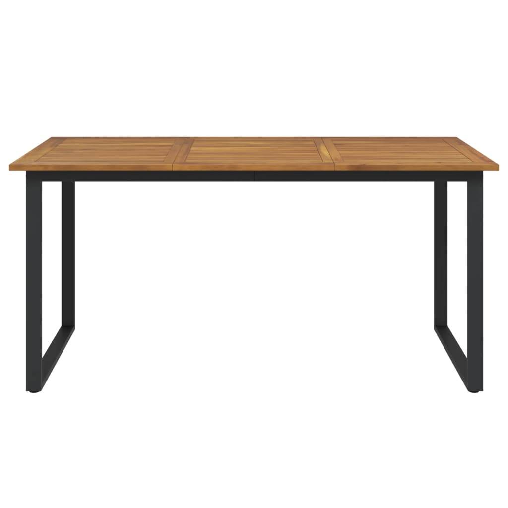 vidaXL Gartentisch mit Beinen in U-Form 160x80x75 cm Massivholz Akazie