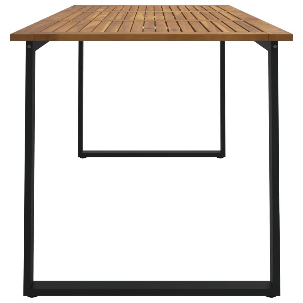 vidaXL Gartentisch mit Beinen in U-Form 160x80x75 cm Massivholz Akazie