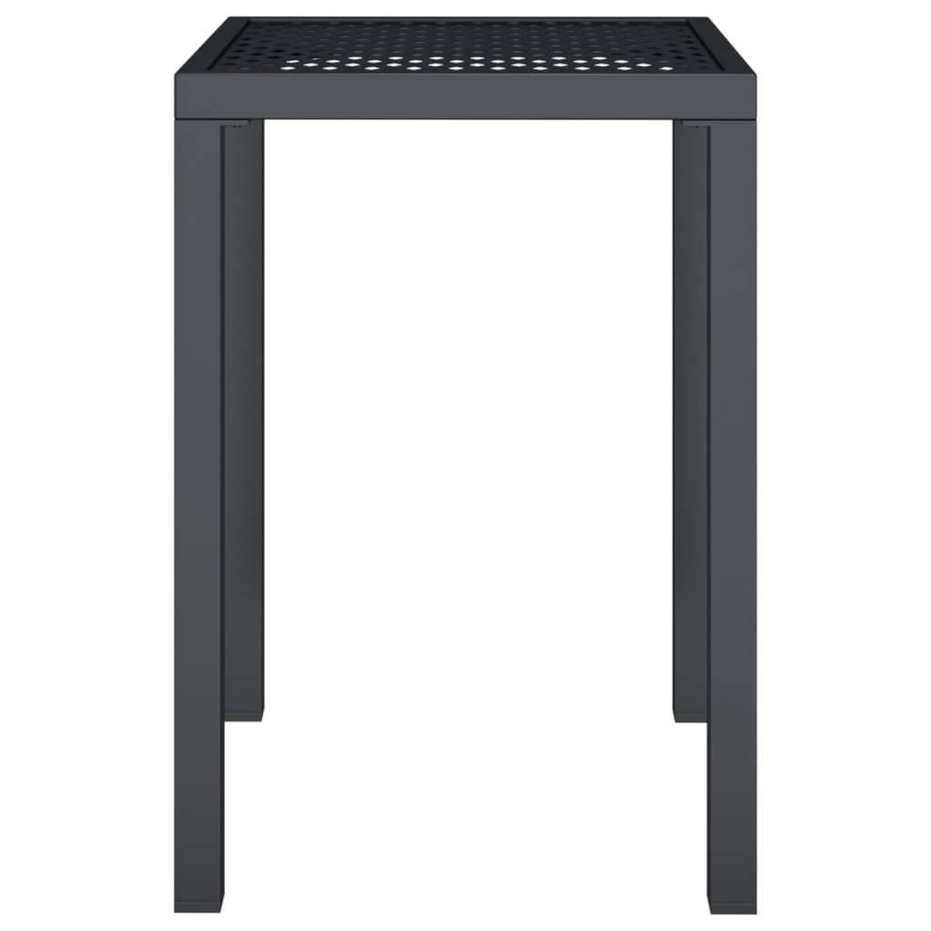 vidaXL Gartentisch Anthrazit 50x50x72 cm Stahl