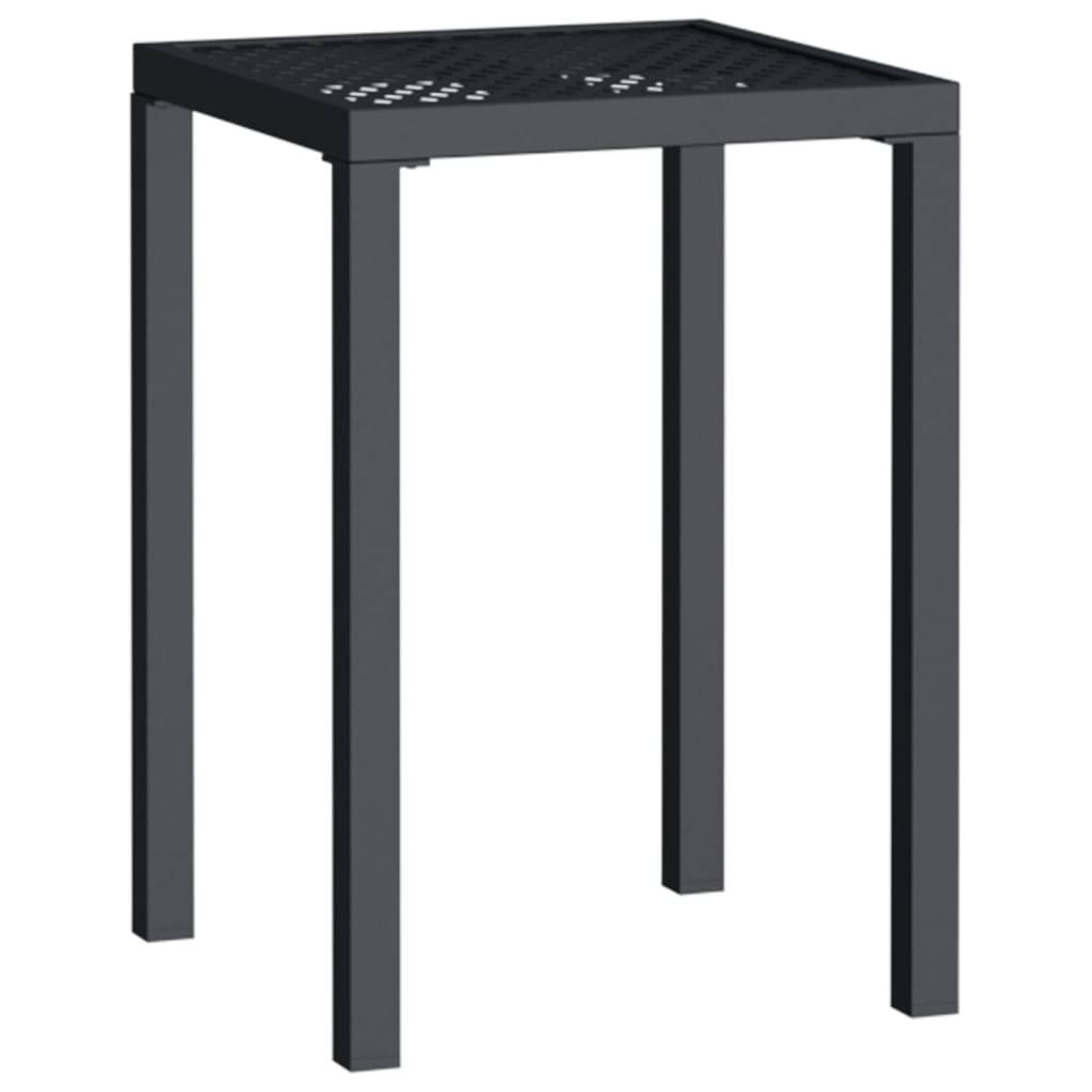 vidaXL Gartentisch Anthrazit 50x50x72 cm Stahl