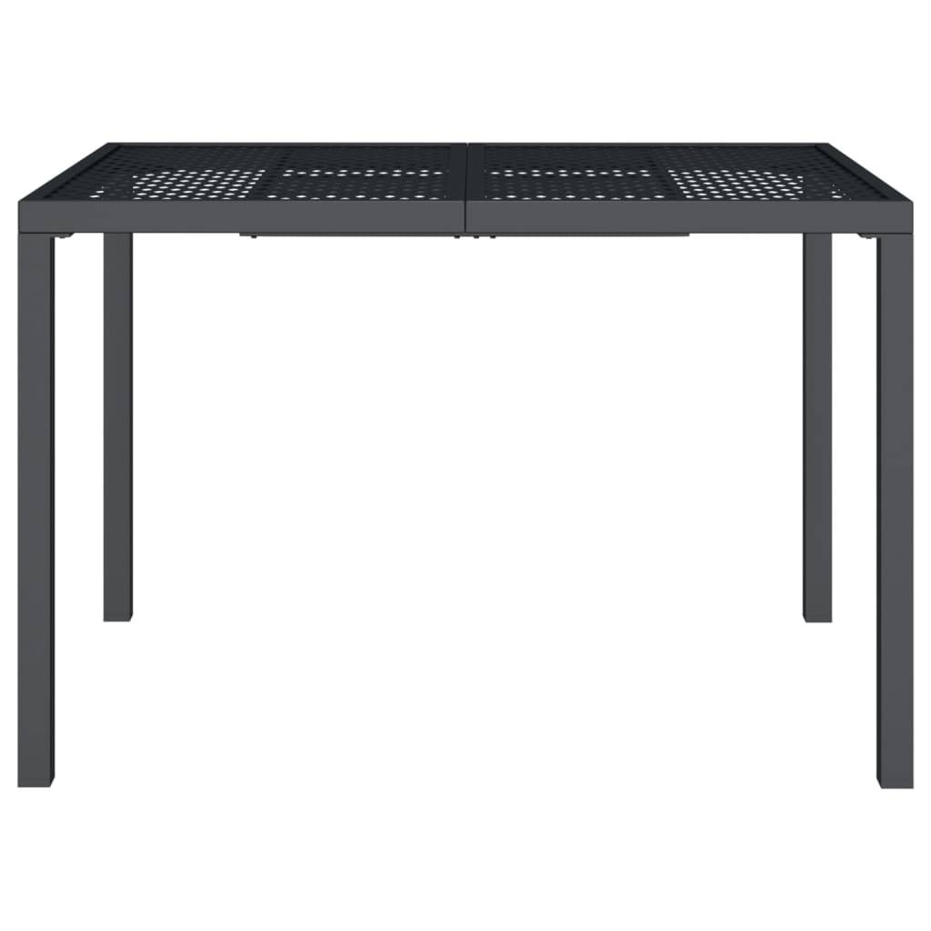 vidaXL Gartentisch Anthrazit 110x80x72 cm Stahl