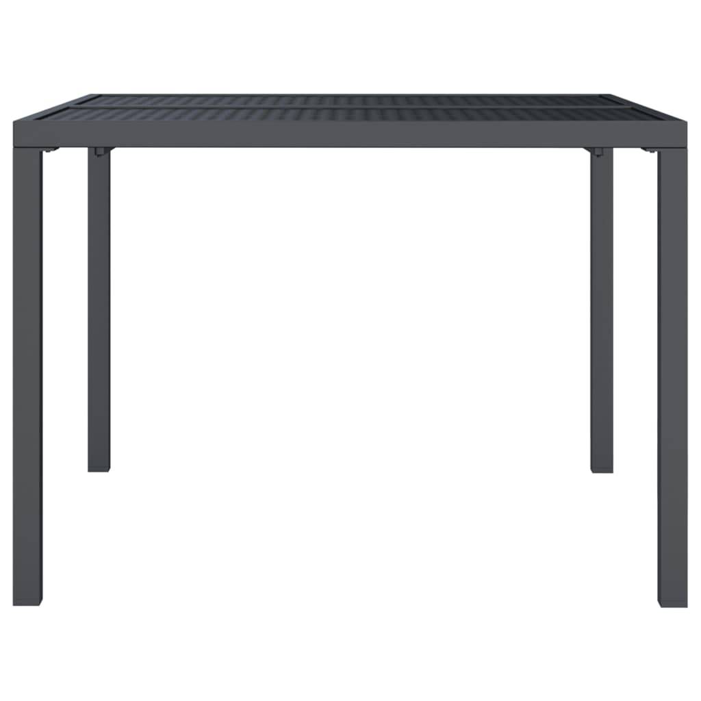 vidaXL Gartentisch Anthrazit 100x100x72 cm Stahl