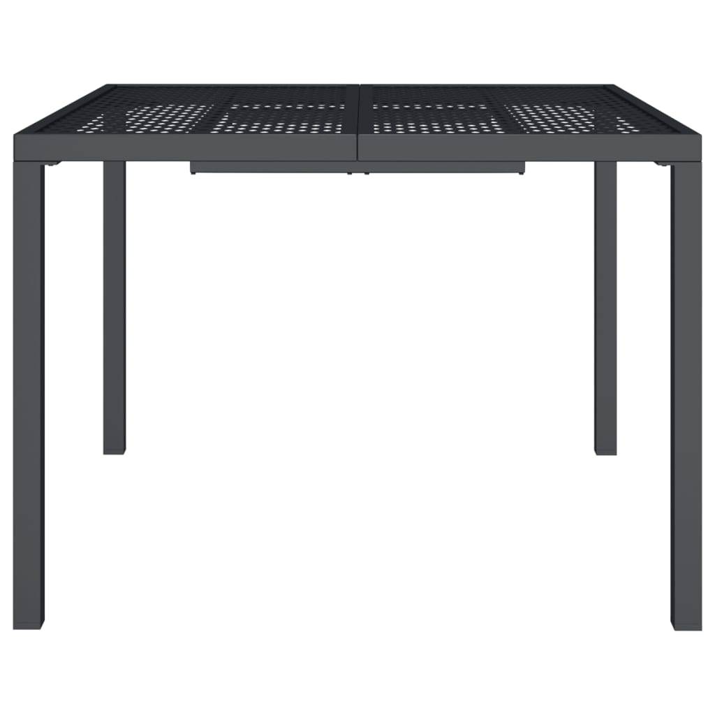 vidaXL Gartentisch Anthrazit 100x100x72 cm Stahl