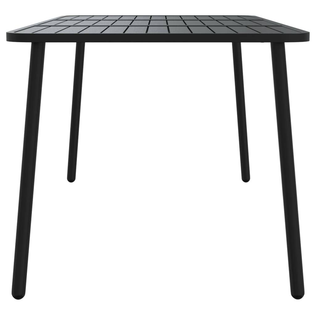 vidaXL Gartentisch Anthrazit 165x80x71 cm Stahl