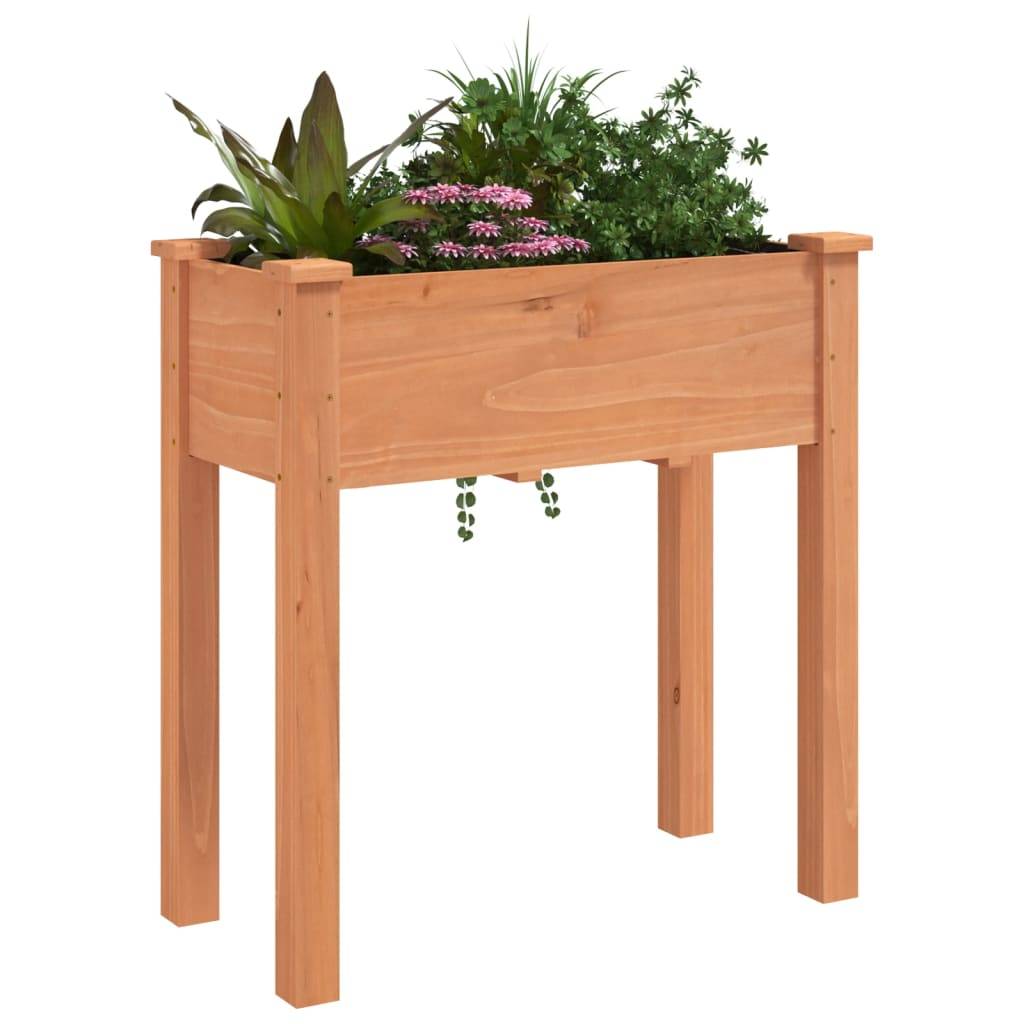 vidaXL Pflanzkübel mit Einsatz Braun 71x37x76 cm Massivholz Tanne