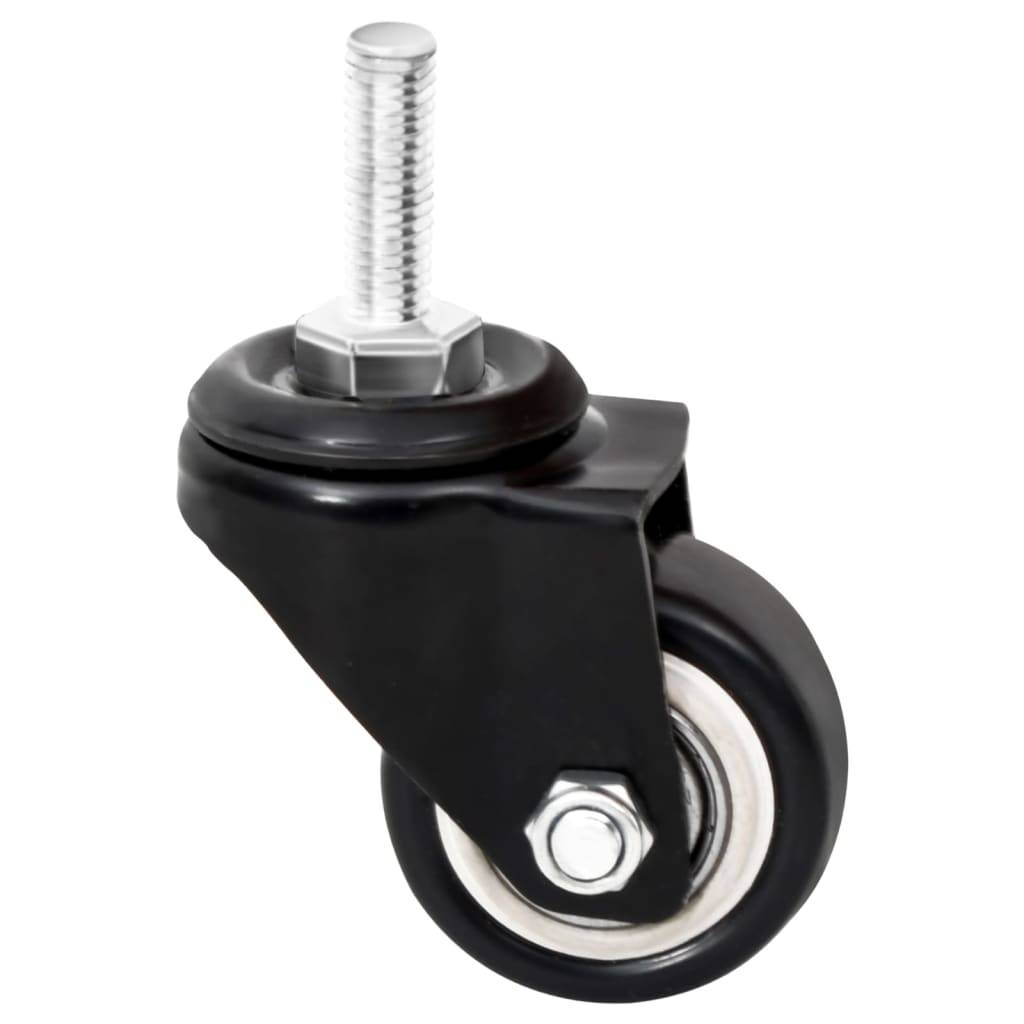 vidaXL Rollen für Pflanzkübel 4 Stk. Schwarz 8x3,5x8 cm Eisen