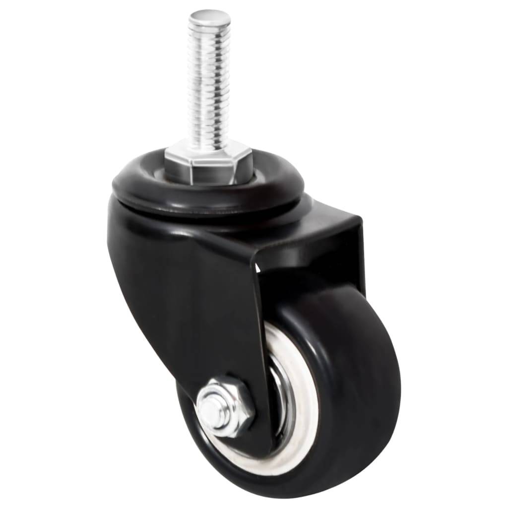 vidaXL Rollen für Pflanzkübel 4 Stk. Schwarz 8x3,5x8 cm Eisen