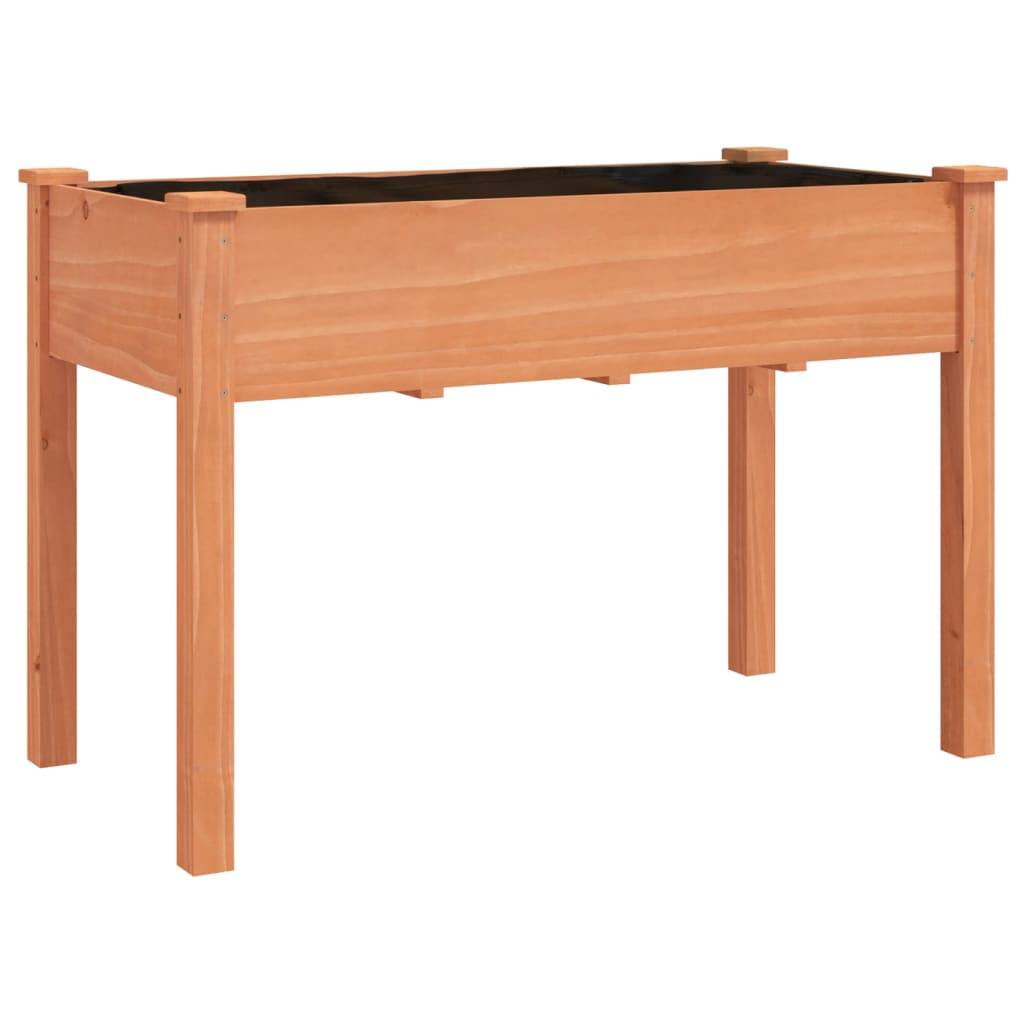 vidaXL Pflanzkübel mit Einsatz und Rollen Braun 118x59x80cm Tannenholz