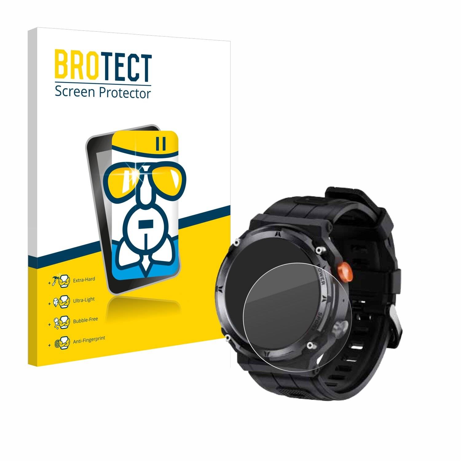 BROTECT AirGlass Glas Panzer-Folie für Lemfo C21 Pro 1.39 -