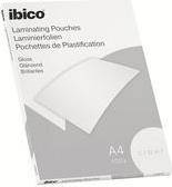 ibico Basics Laminierfolientasche, DIN A4, glänzend, 150 mic 2 x 75 mic, für Heißlaminierung, abgerundete Ecken,