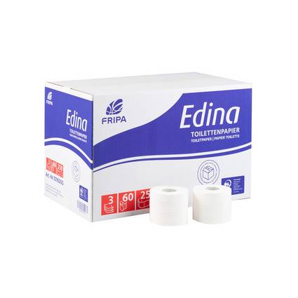 Fripa Toilettenpapier Edina, 3-lagig, hochweiß, Großpackung