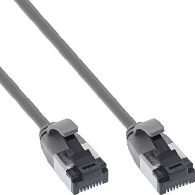 InLine® Patchkabel slim, U/FTP, Cat.8.1, TPE halogenfrei, grau, 7,5m Kabel RJ45 Cat.8.1