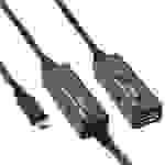 InLine® USB 3.2 Gen.1 Aktiv-Verlängerung, USB-C Stecker an USB-A Buchse, 10m Kabel USB USB 3.2