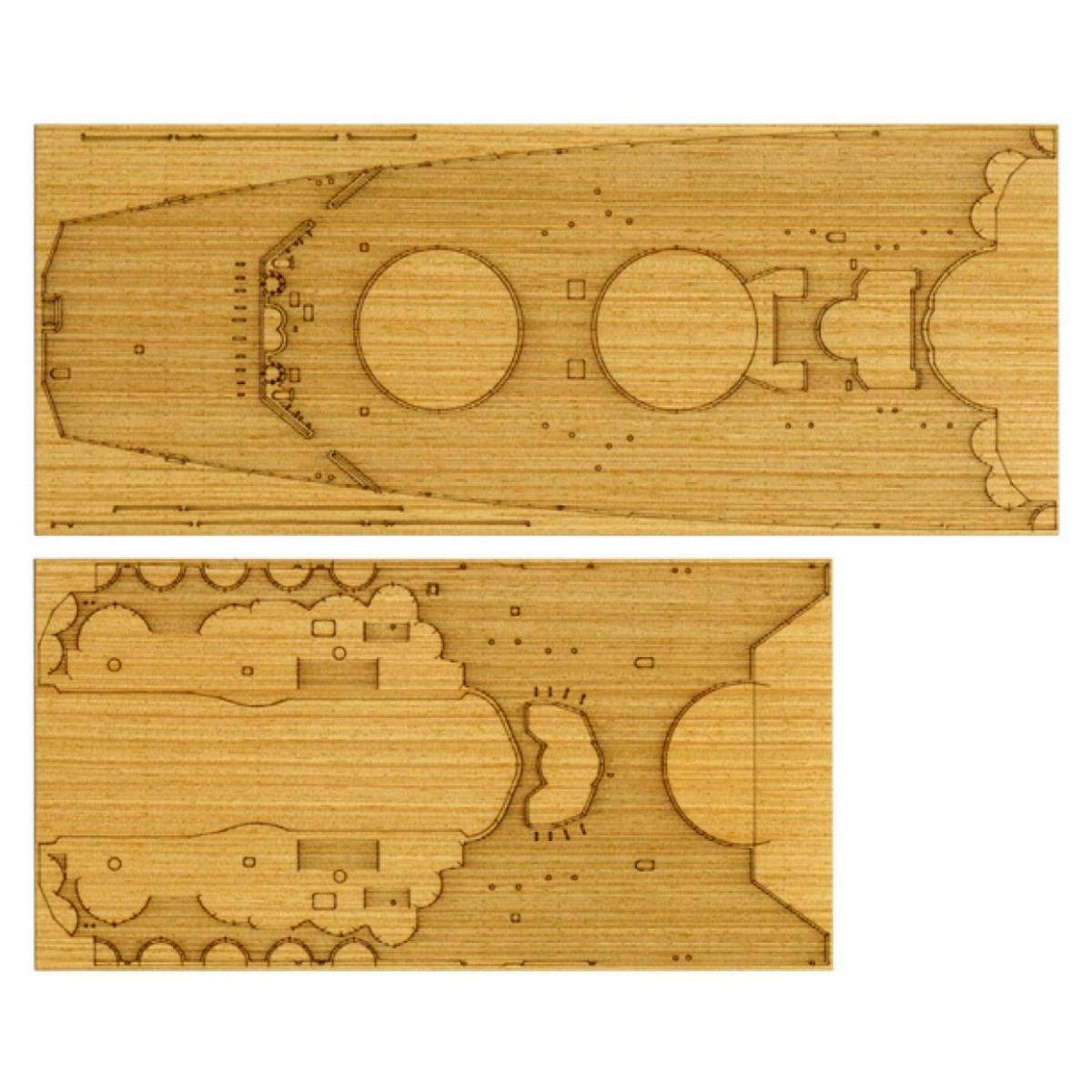 12645 - Modellbausatz,1:350 Yamato Holz-Deck Dekor