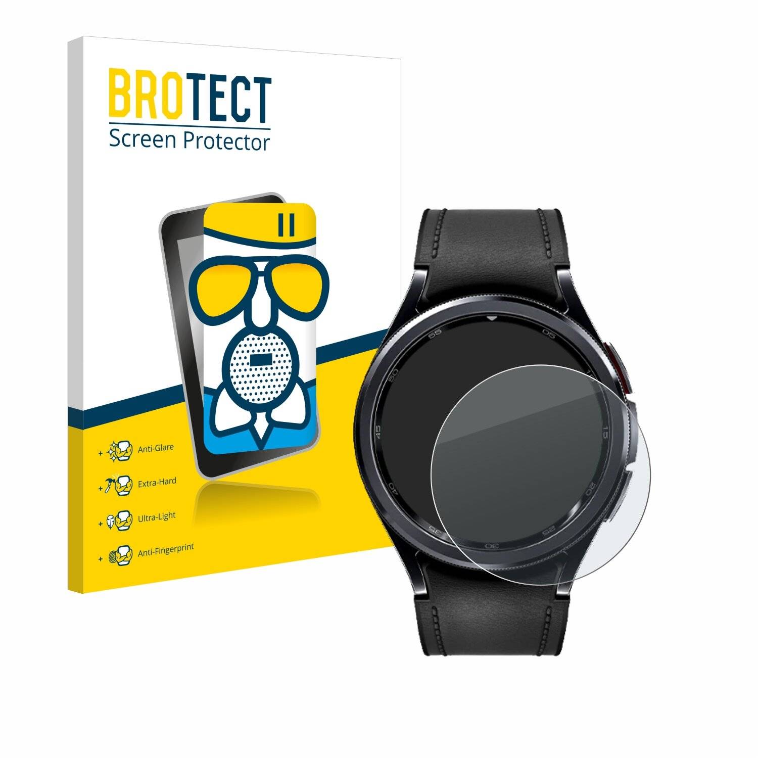 BROTECT AirGlass Matt Glas Panzer Folie für Samsung Galaxy Watch 6 Classic (43