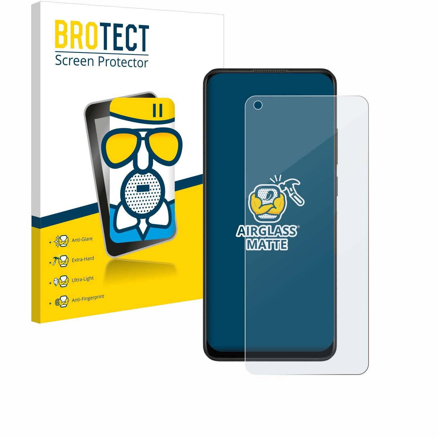 BROTECT AirGlass Matt Glas Panzer Folie für Oppo A78