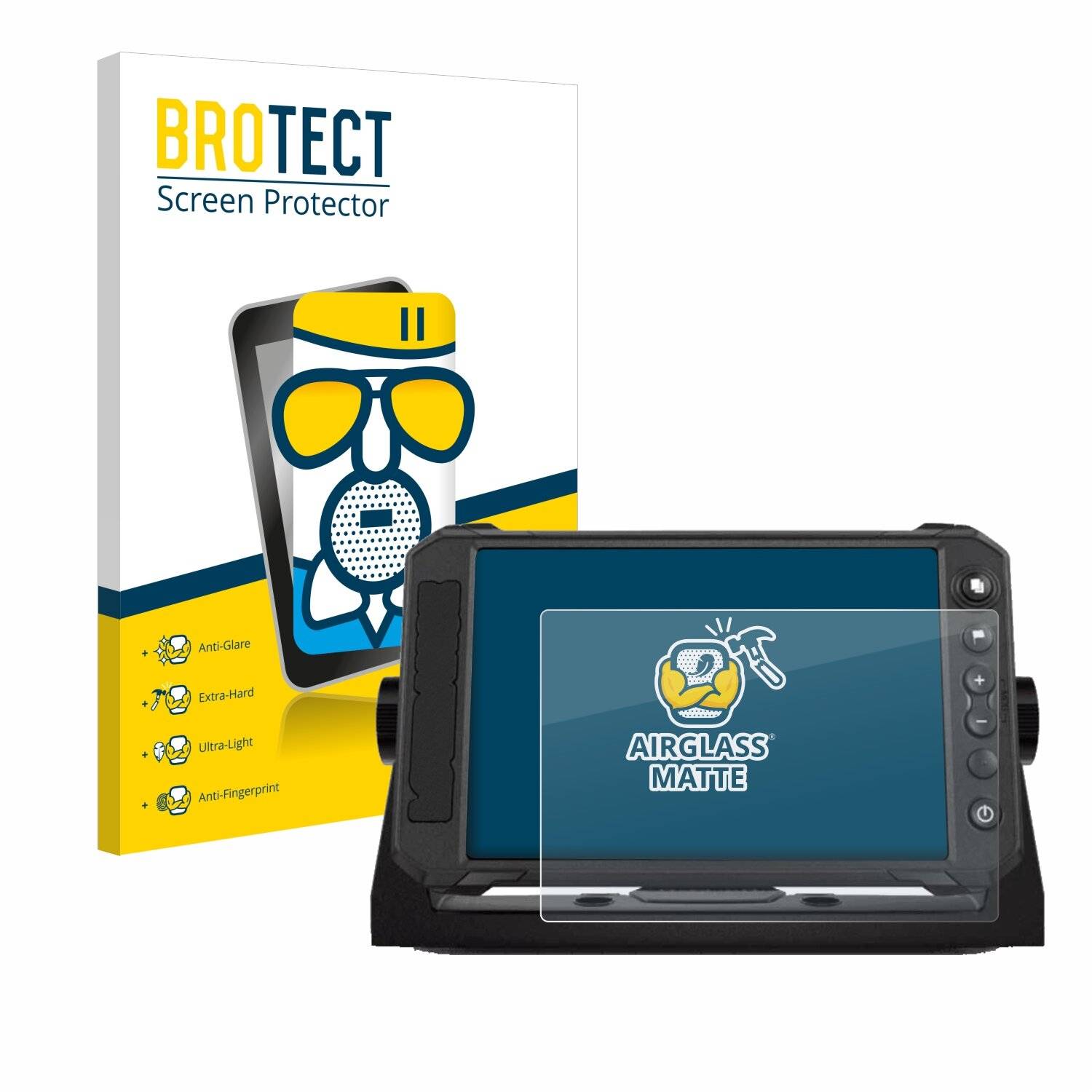 BROTECT AirGlass Matt Glas Panzer Folie für Lowrance Elite FS