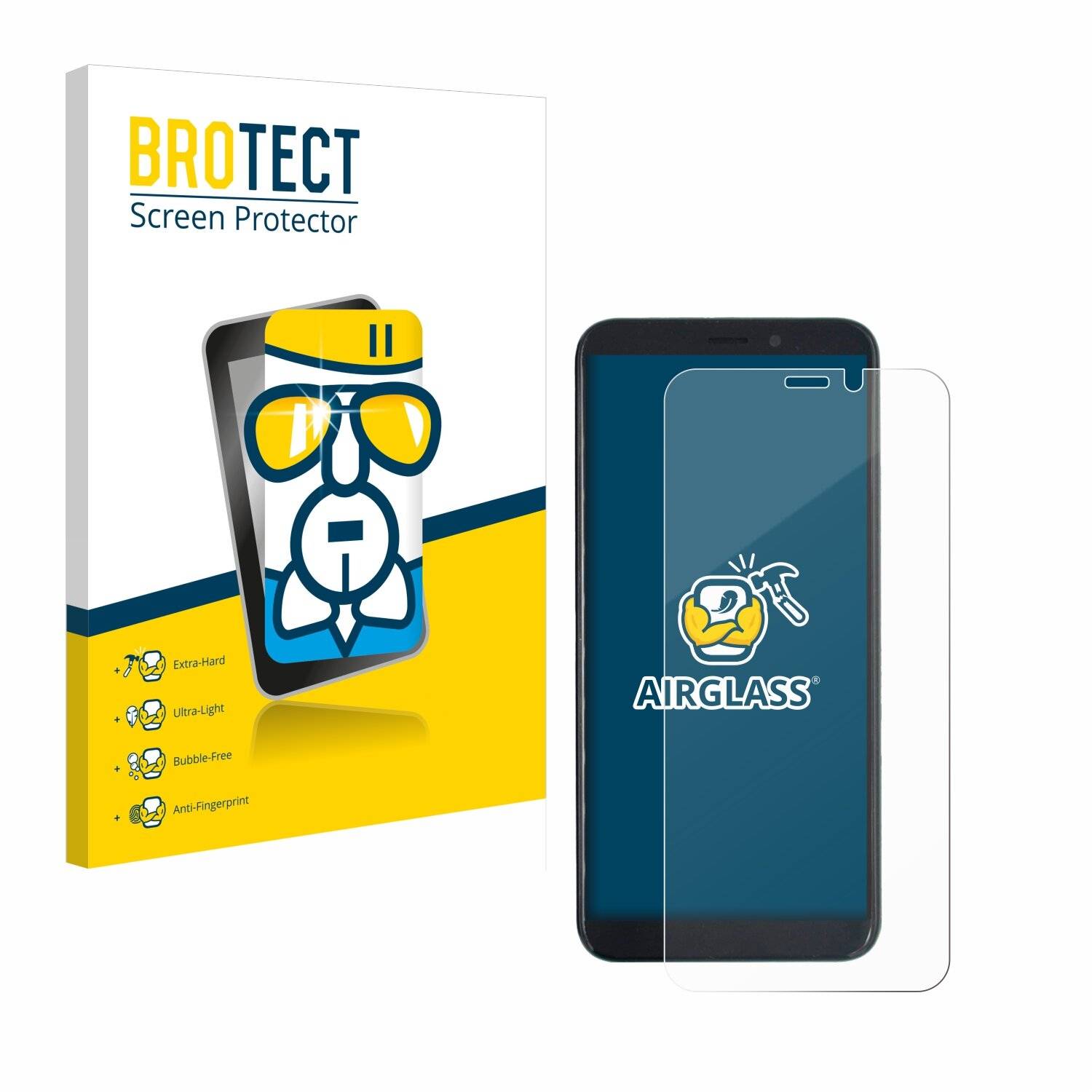 BROTECT AirGlass Glas Panzer-Folie für PINEPHONE Beta Edition -