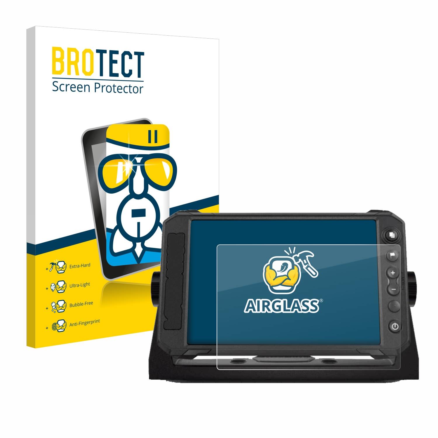 BROTECT AirGlass Glas Panzer-Folie für Lowrance Elite FS 7 - Schutzglas