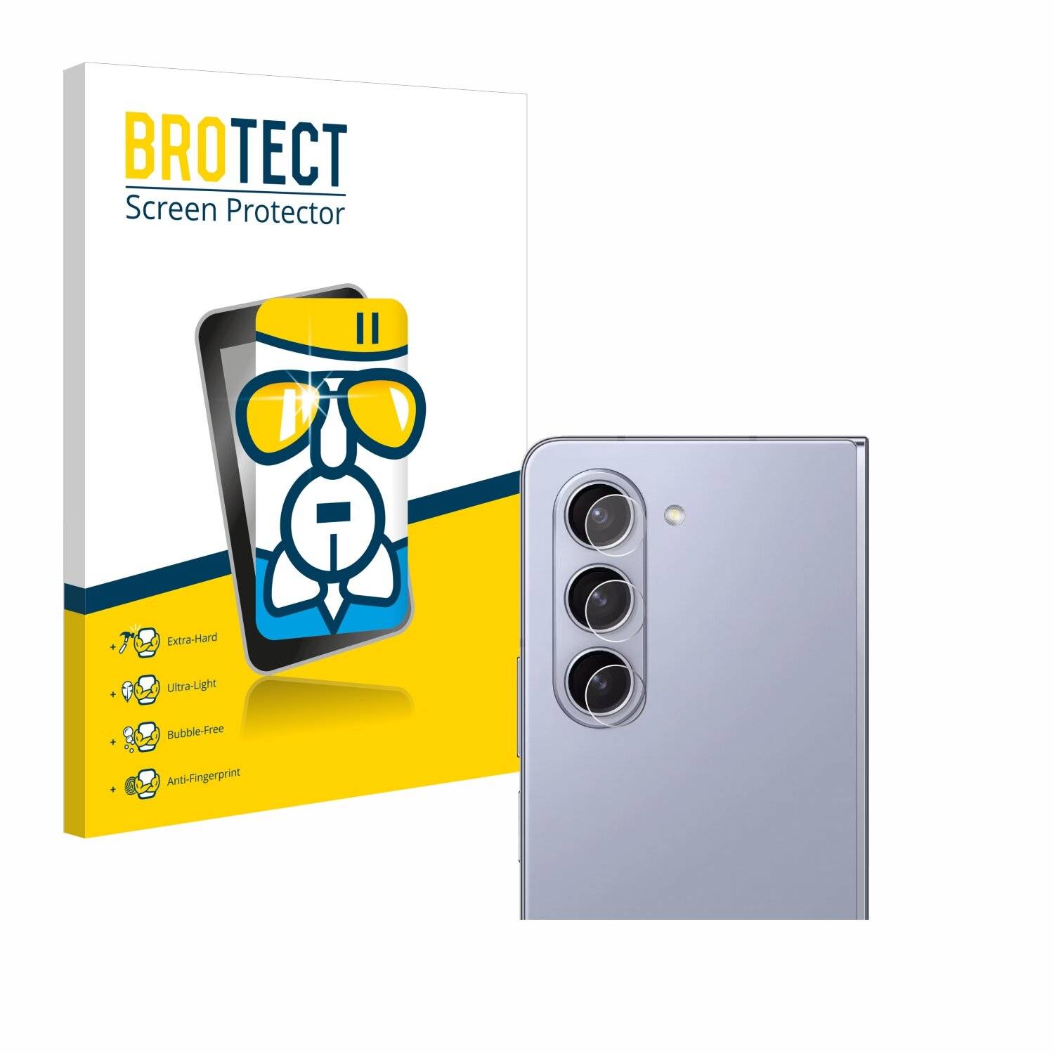 BROTECT AirGlass Glas Panzer-Folie für Samsung Galaxy Z Fold 5 (NUR Kameraschutz) -