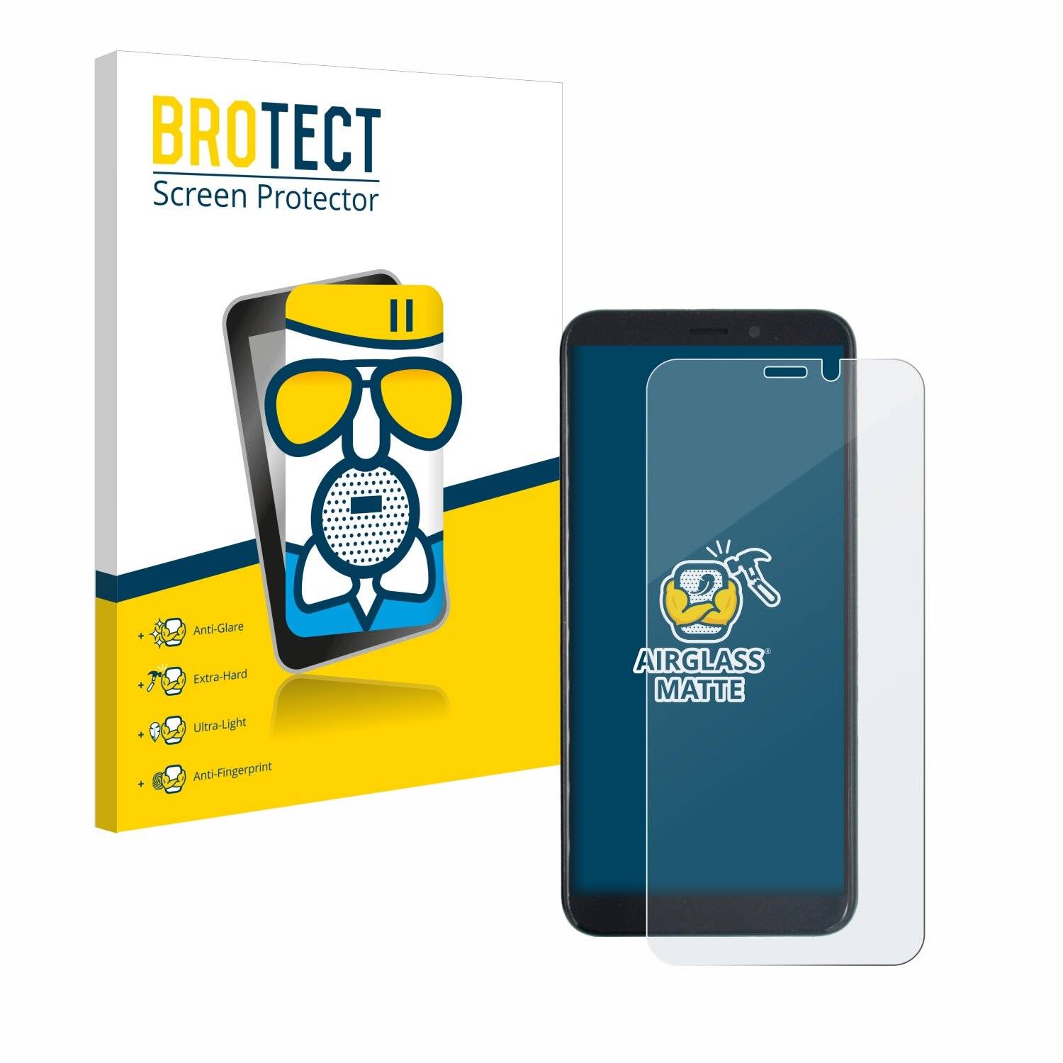 BROTECT AirGlass Matt Glas Panzer Folie für PINEPHONE Beta