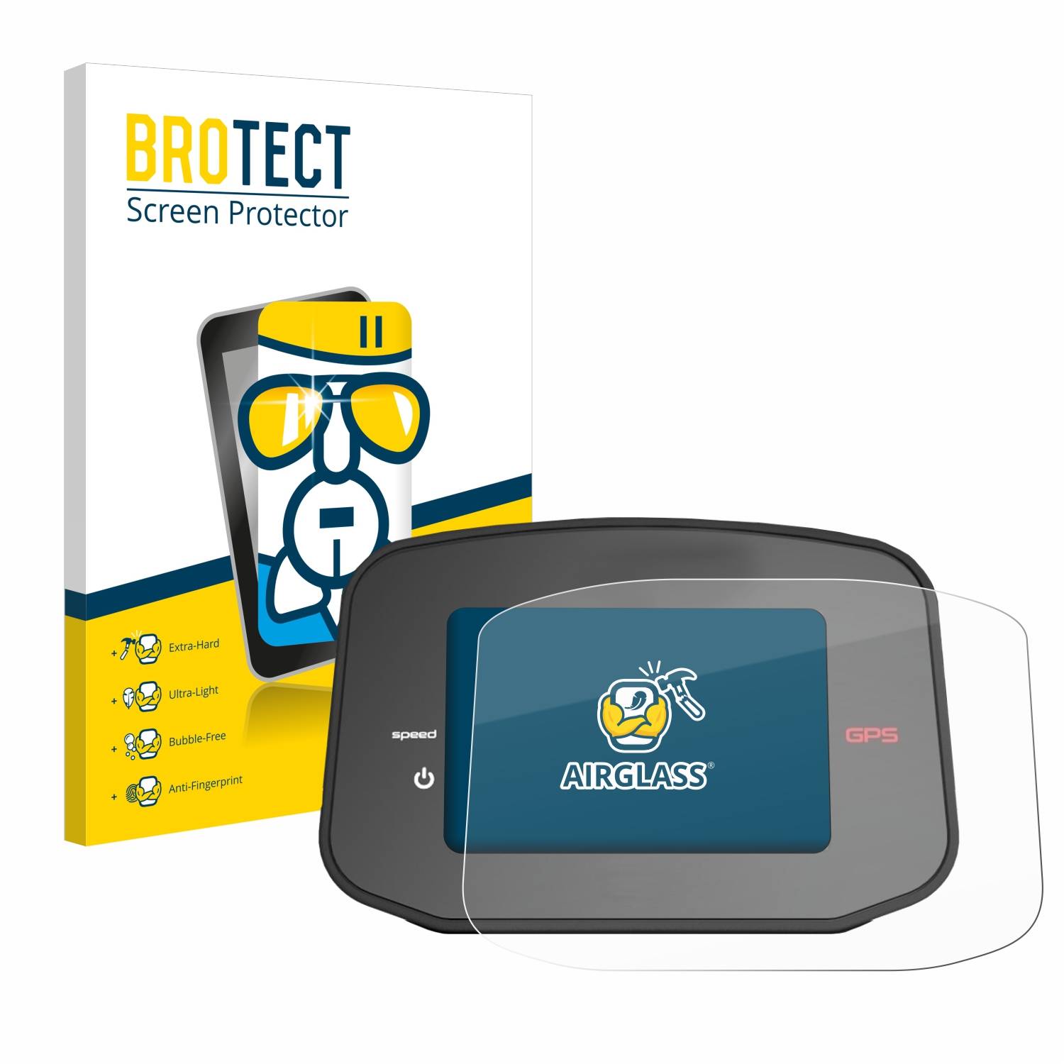 BROTECT AirGlass Glas Panzer-Folie für PowaKaddy CT8 GPS - Schutzglas