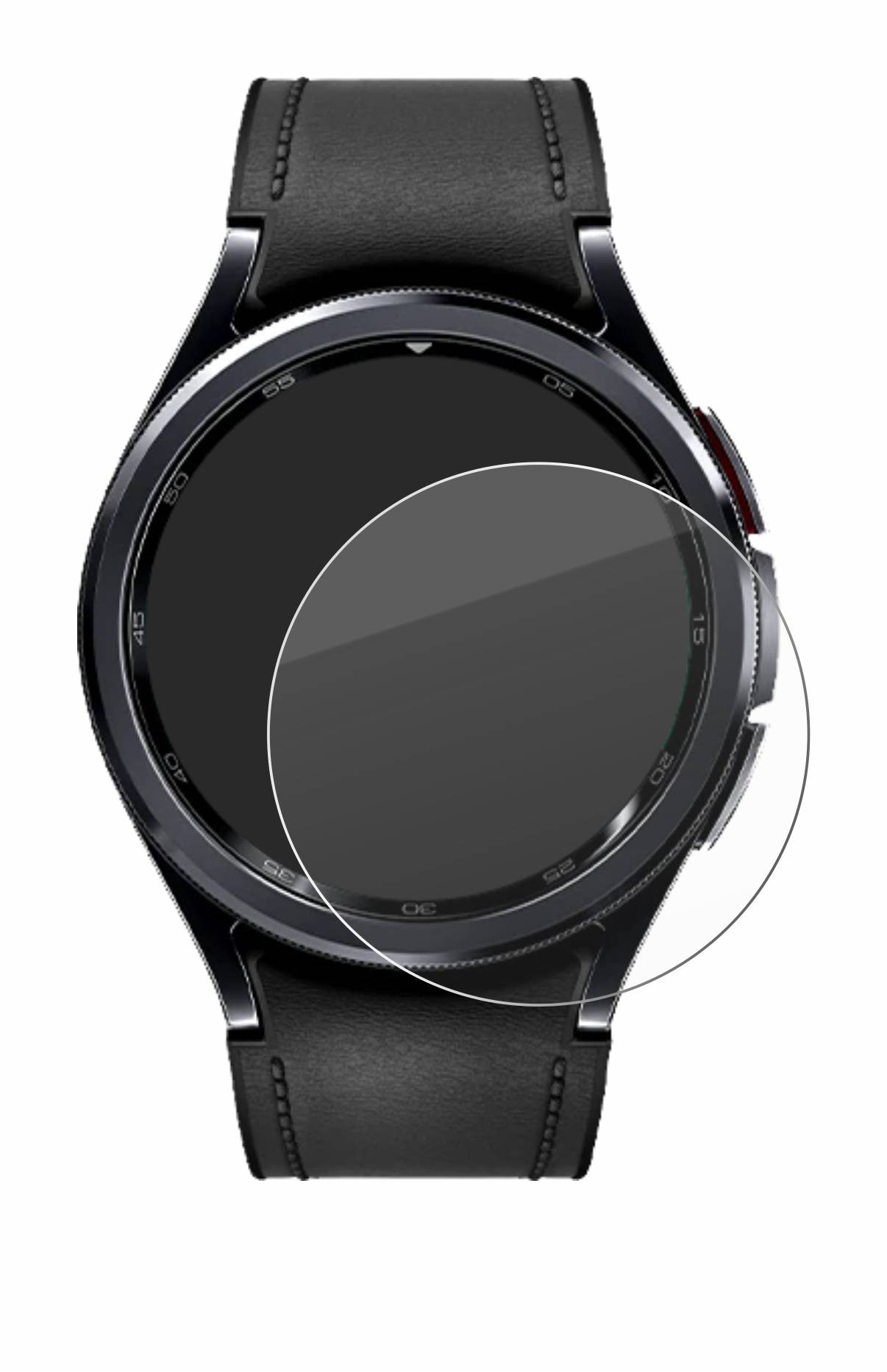 upscreen Hybrid Glas Panzer-Folie für Samsung Galaxy Watch 6 Classic (43 mm)