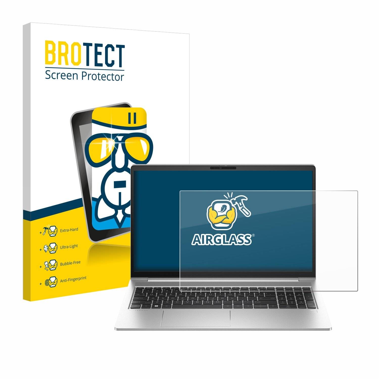BROTECT AirGlass Glas Panzer-Folie für HP EliteBook 655 G10 -