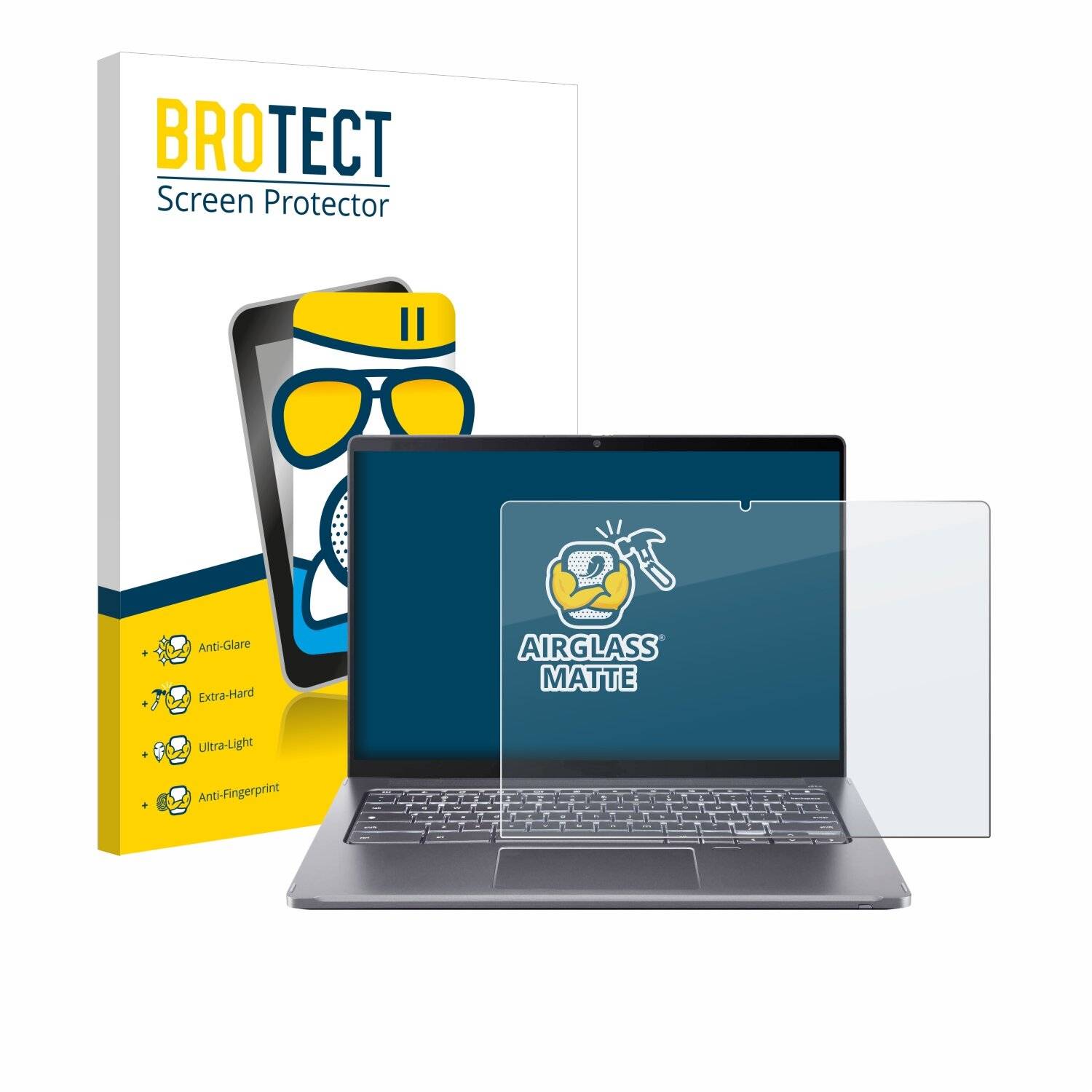 BROTECT AirGlass Matt Glas Panzer Folie für Acer Chromebook Spin