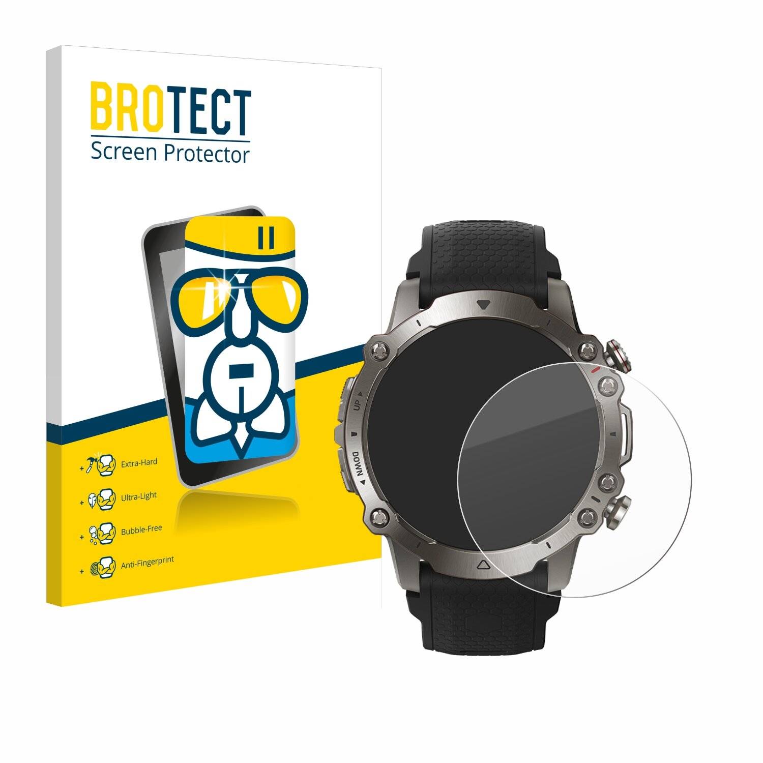 BROTECT AirGlass Glas Panzer-Folie für Huami Amazfit Falcon -