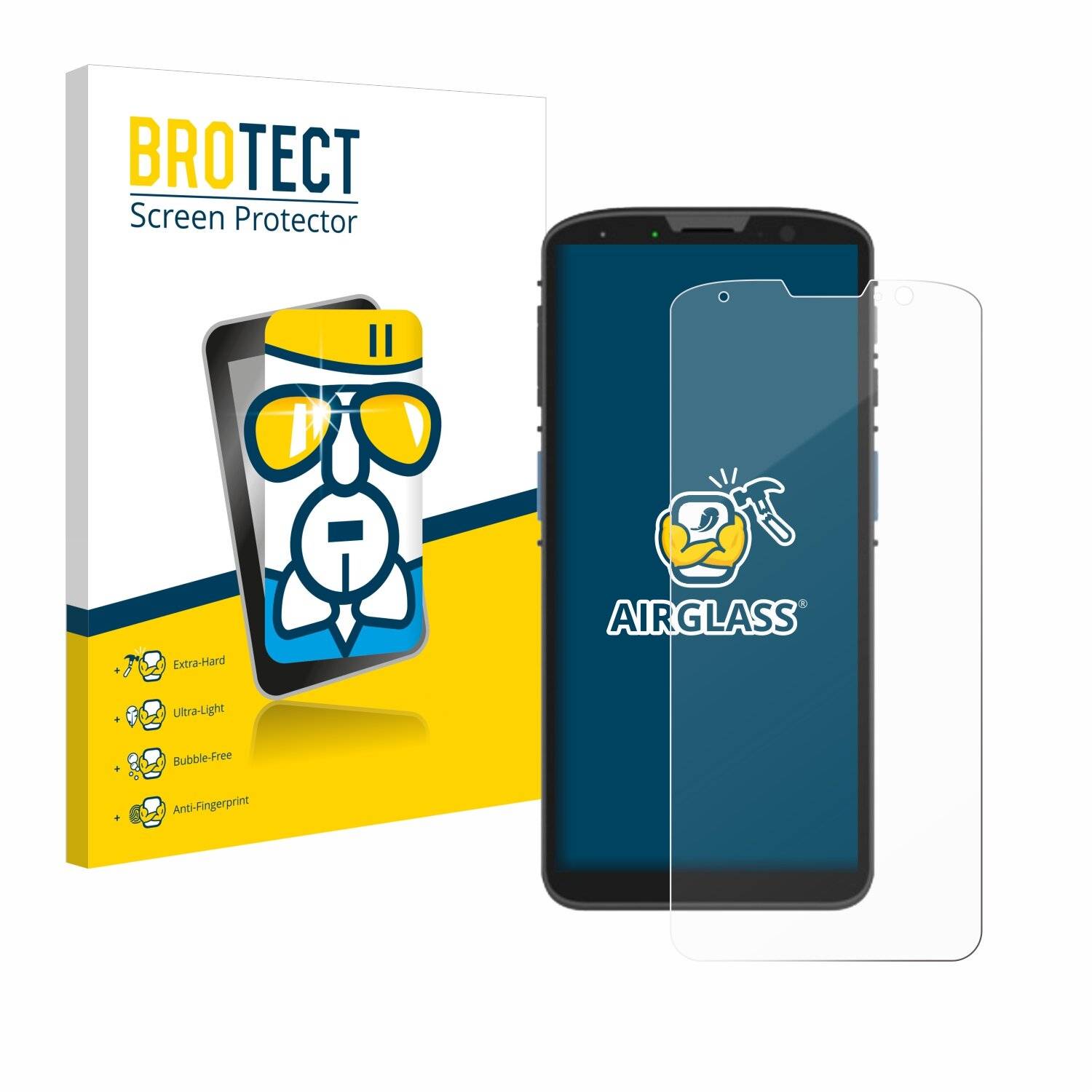 BROTECT AirGlass Glas Panzer-Folie für Unitech EA630Plus -