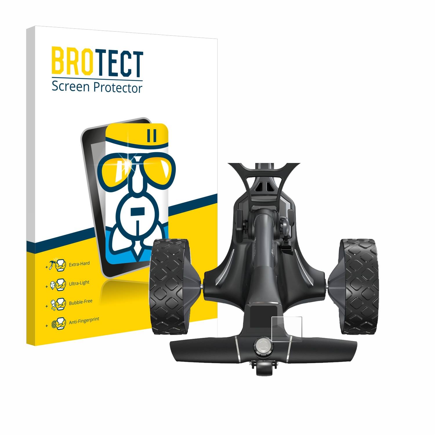BROTECT AirGlass Glas Panzer-Folie für Motocaddy M7 GPS Electric Trolley - Schutzglas