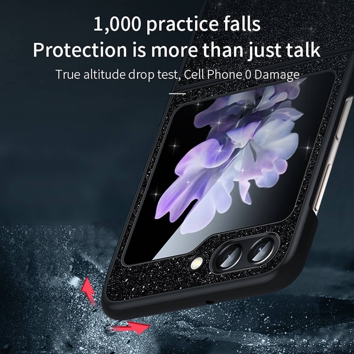 Für Samsung Galaxy Z Flip5 5G SULADA stoßfestes TPU + Kunstleder Hülle