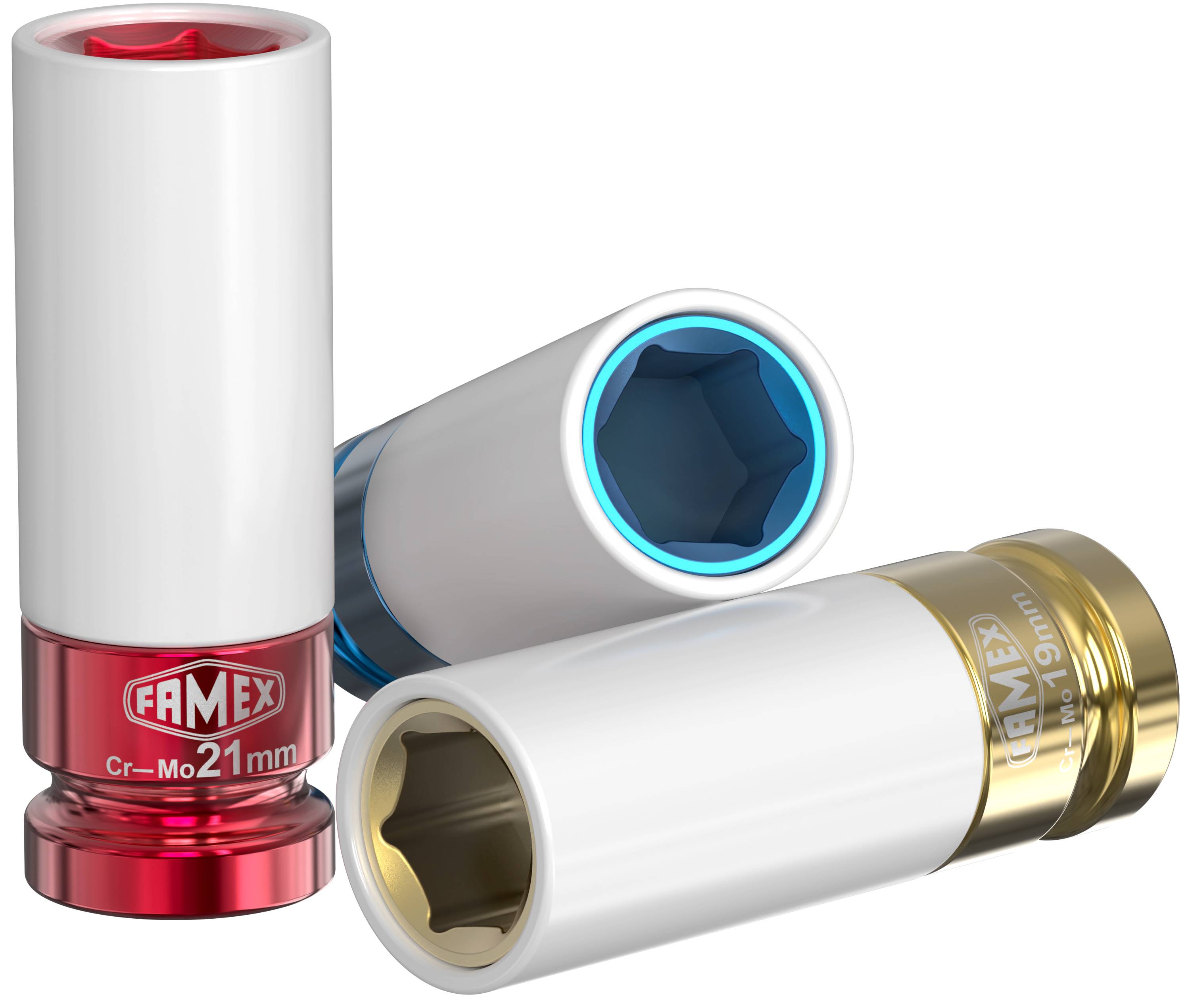 FAMEX 10886-3-RS Drehmomentschlüssel Set 1/2 Zoll (12,5mm) 30-210 Nm - mit Spezial-Einsätze für Radschrauben