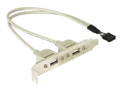 DELOCK Slotblech intUSB 5pin zu2xUSB2ext Komponenten Zubehör Andere Komponenten/Accessories