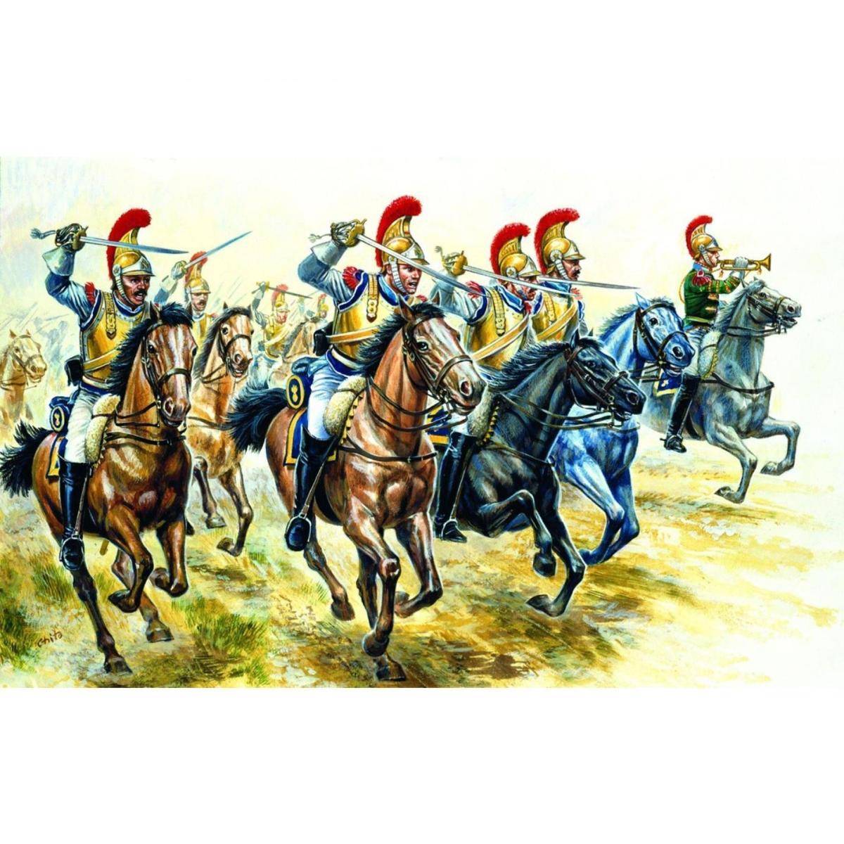 6003 - Modellbausatz, 1:72 Franz. Schwere Kavallerie