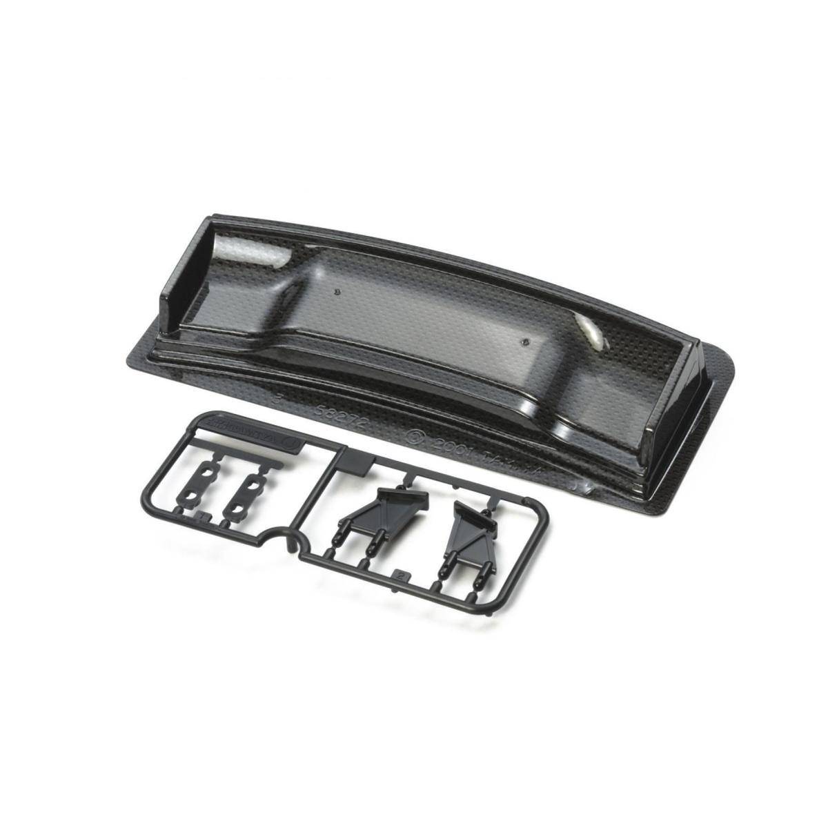 54729 - Ersatzteil, 1:10 Racing Heckspoiler Alpha Carb.Dekor