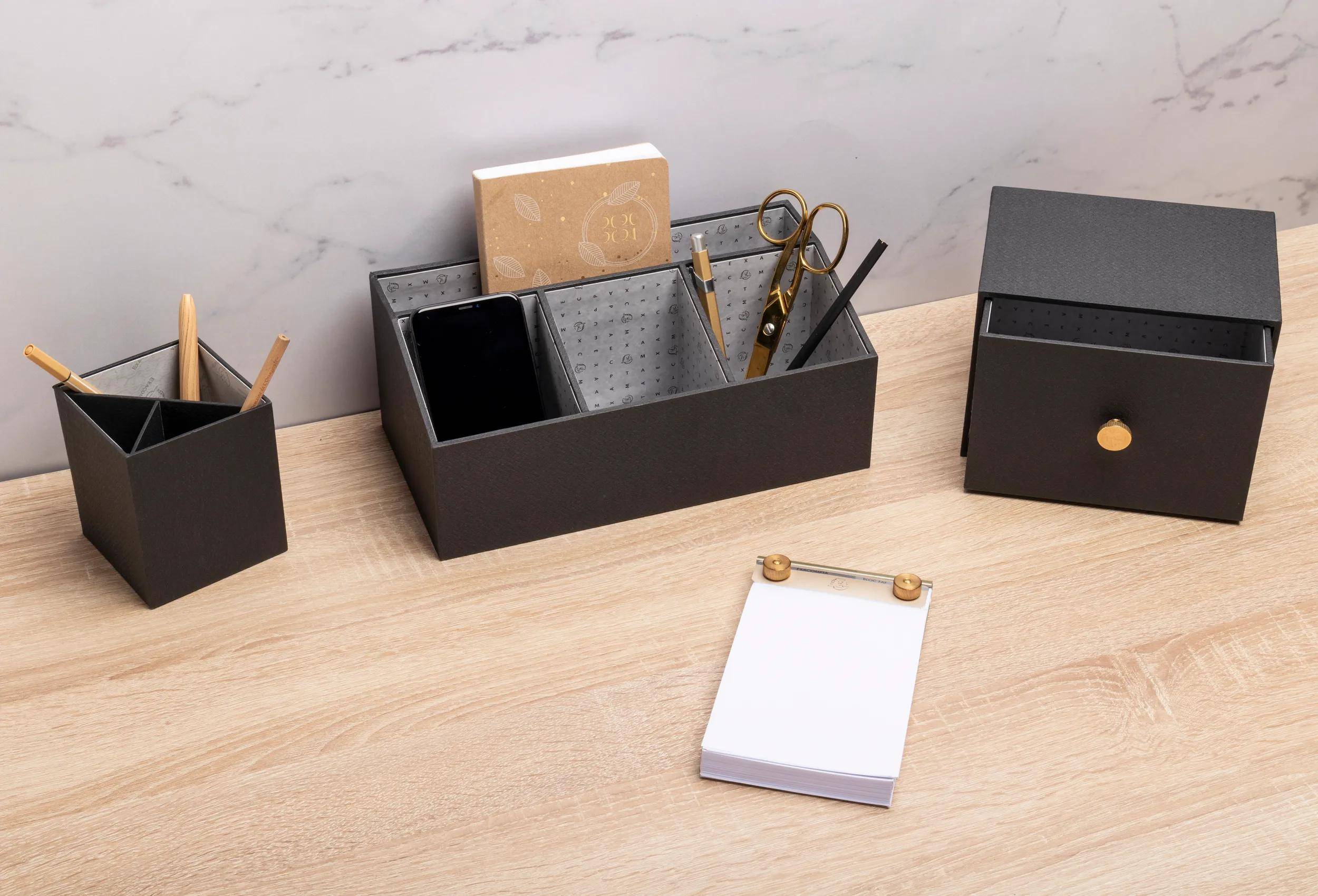 Exacompta 2x Schubladenbox für Fotos Karteikarten 14x177x134 cm Schwarz 78601E