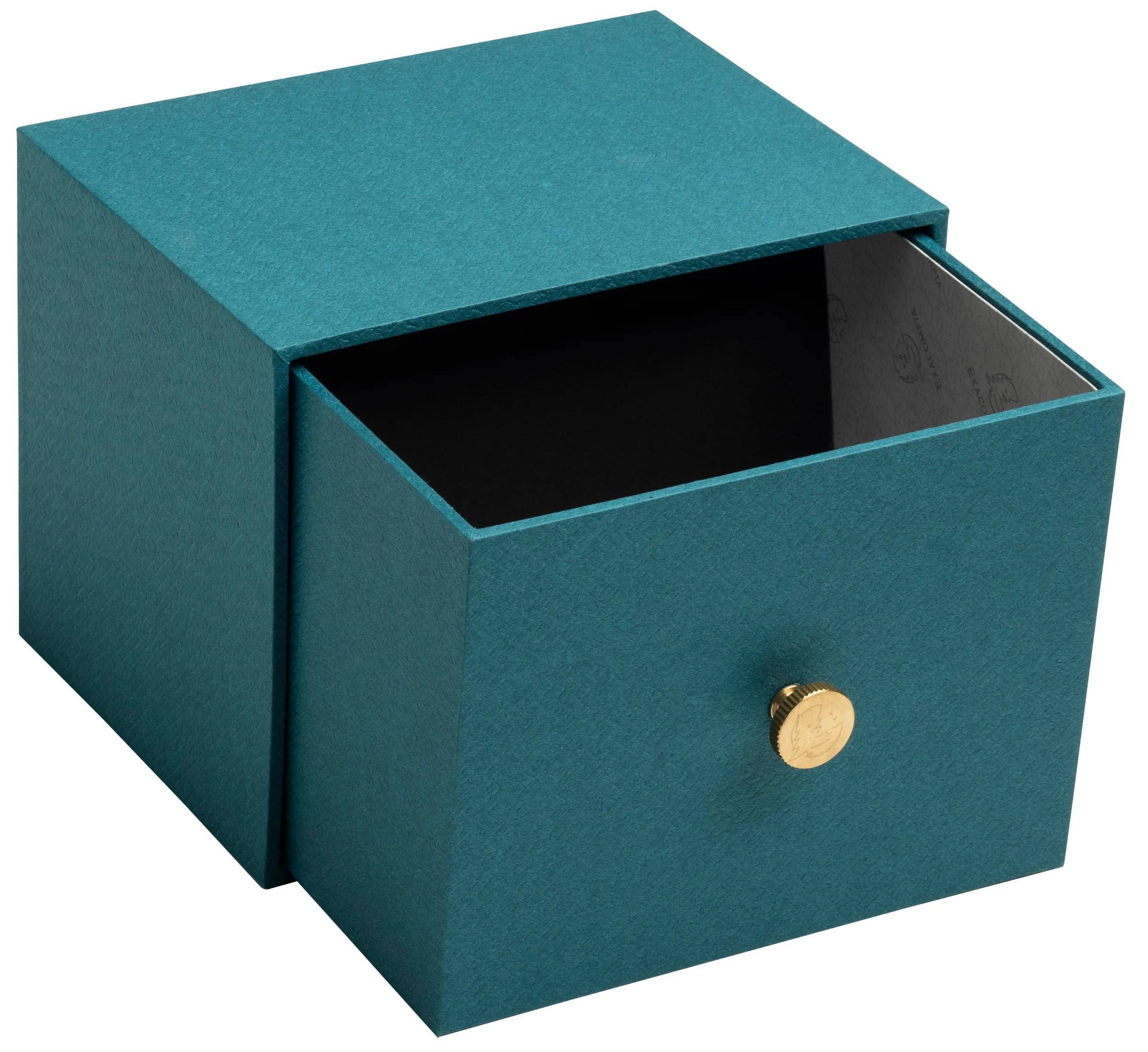 Exacompta 2x Schubladenbox für Foto Karteikarten 14x177x134cm Bleu canard 78603E