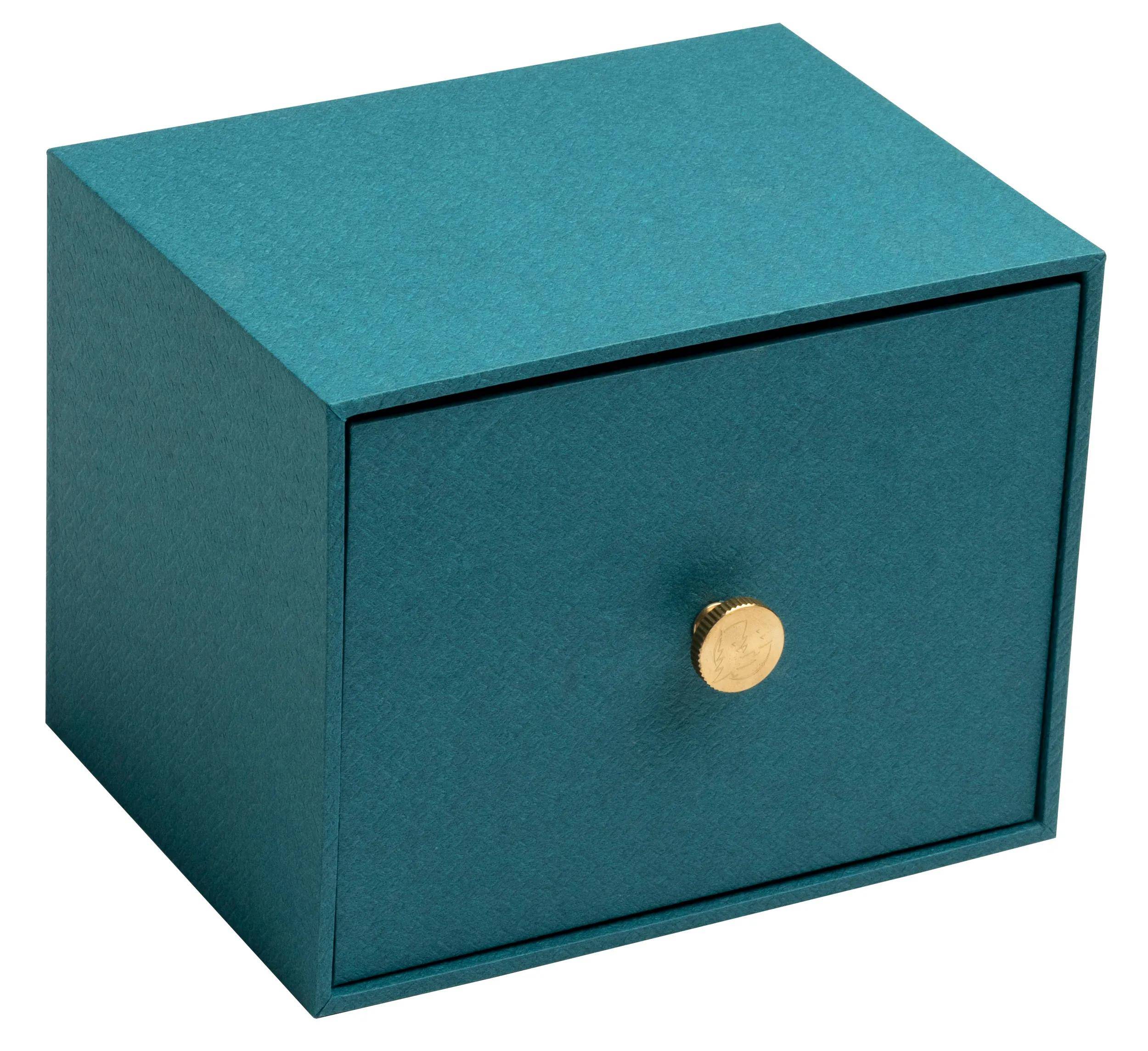 Exacompta 2x Schubladenbox für Foto Karteikarten 14x177x134cm Bleu canard 78603E