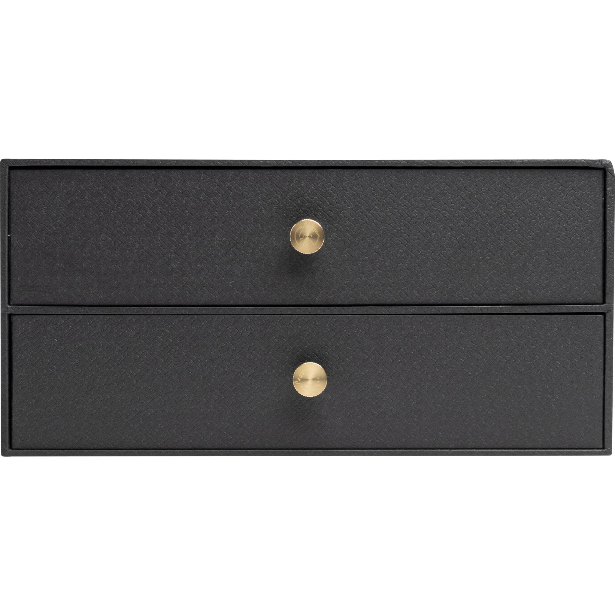 Exacompta Schubladenbox 2 Schubladen 17x355x27 cm A4 Maxi Schwarz 30601E