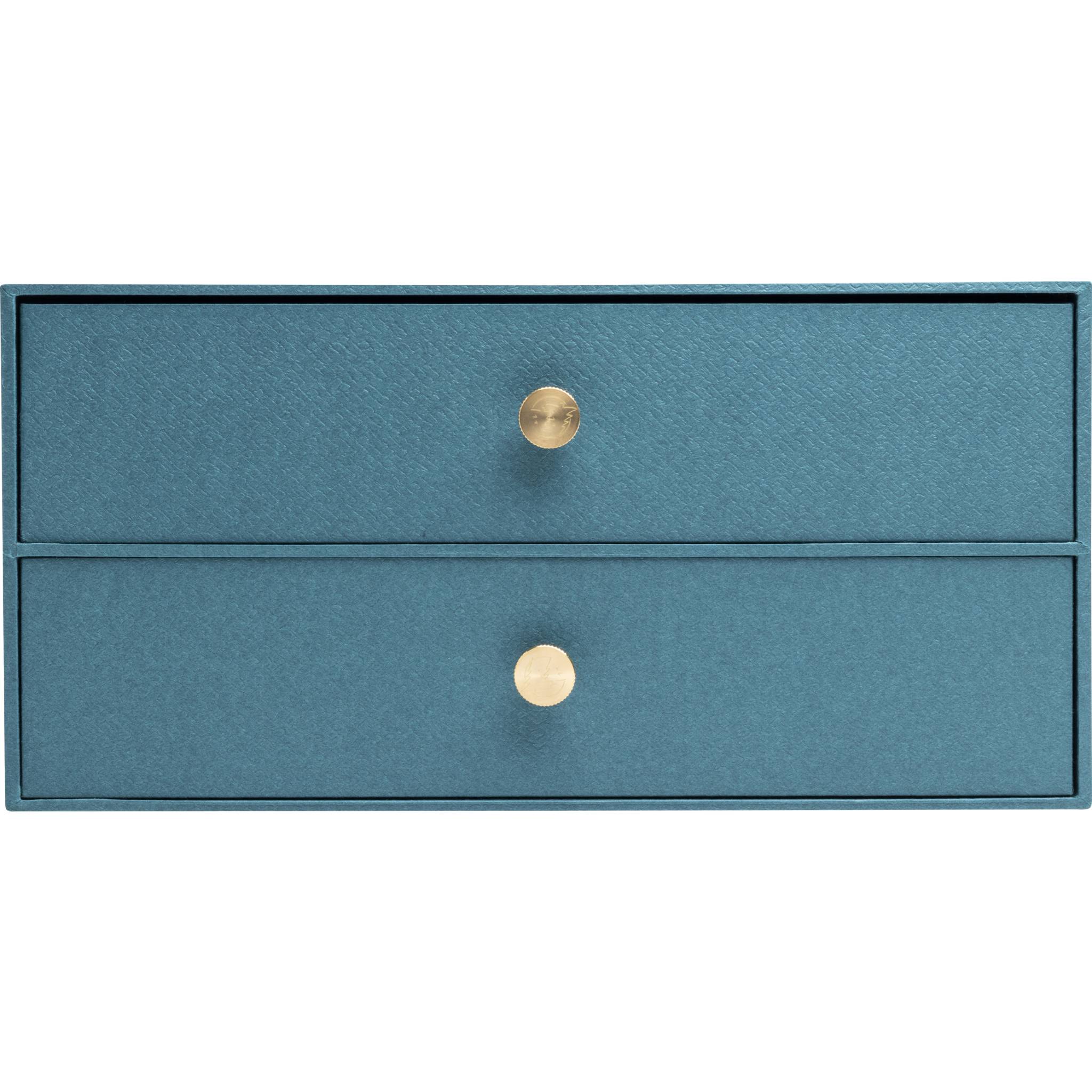 Exacompta Schubladenbox 2 Schubladen 17x355x27 cm A4 Maxi Bleu canard 30603E