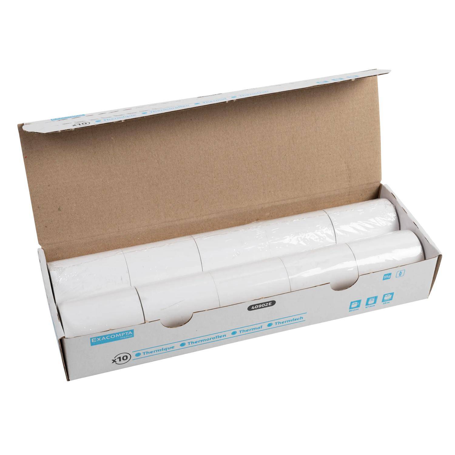 Exacompta 30x Thermorolle 1-lagig 55g/m2 60x25mx12 - Weiß - 40902E