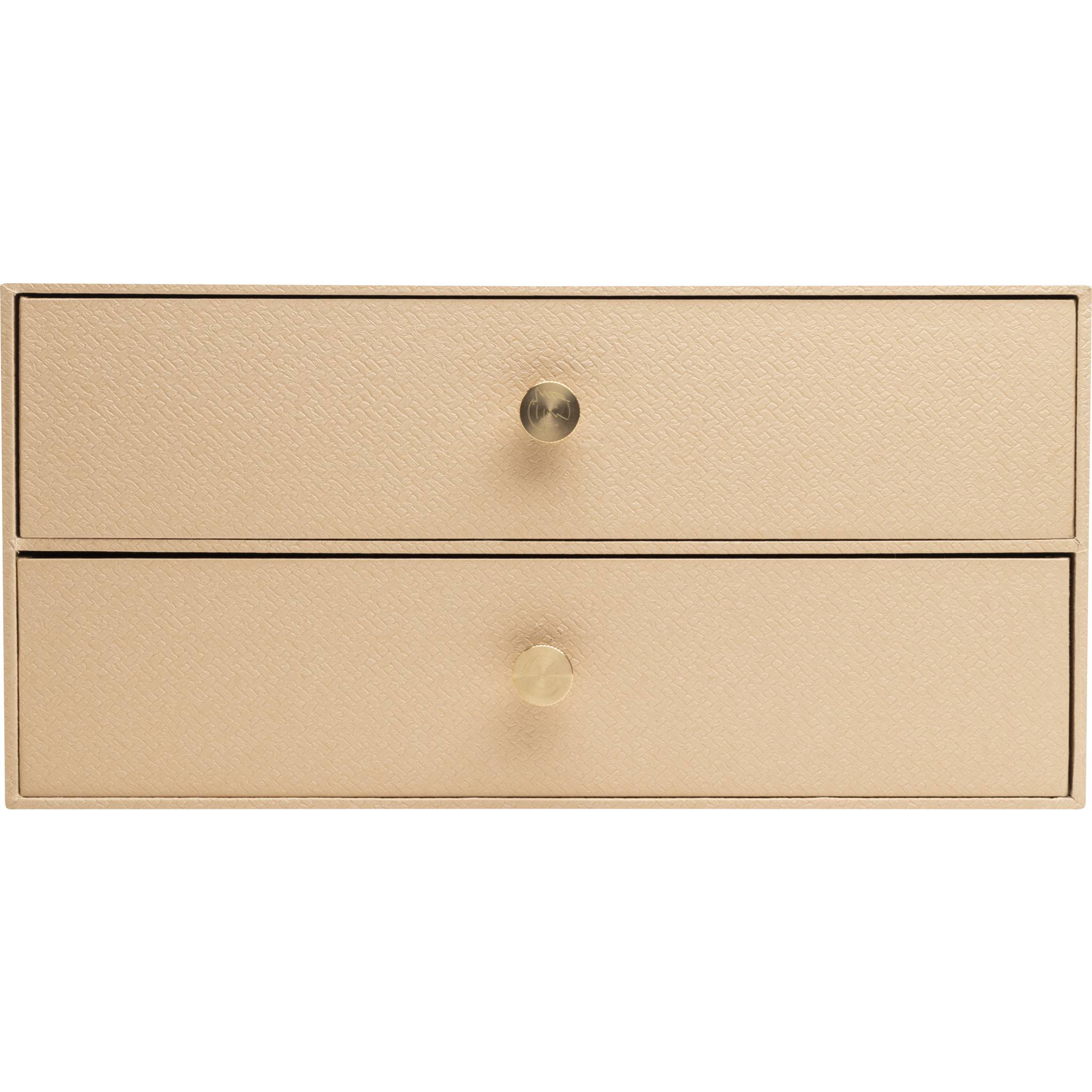 Exacompta Schubladenbox 2 Schubladen 17x355x27 cm A4 Maxi Beige 30602E