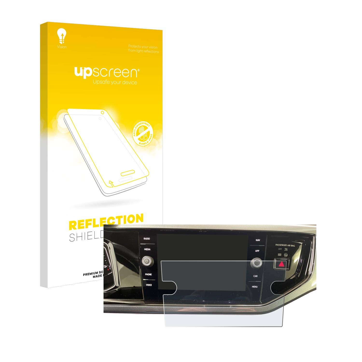 upscreen Reflection Shield Matt Schutzfolie für Volkswagen Polo VI Ready 2 Discover 8