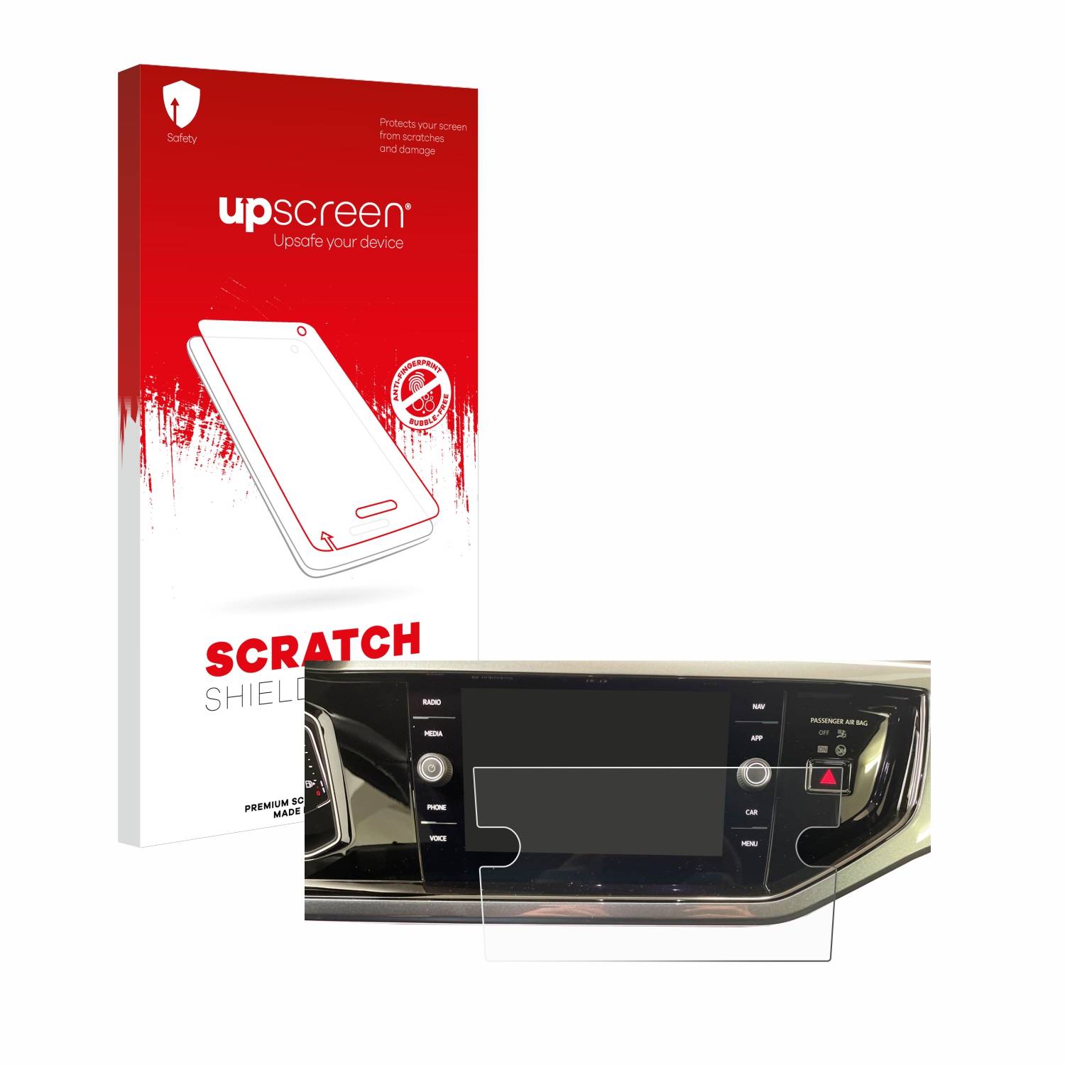 upscreen Scratch Shield Schutzfolie für Volkswagen Polo VI Ready 2 Discover 8