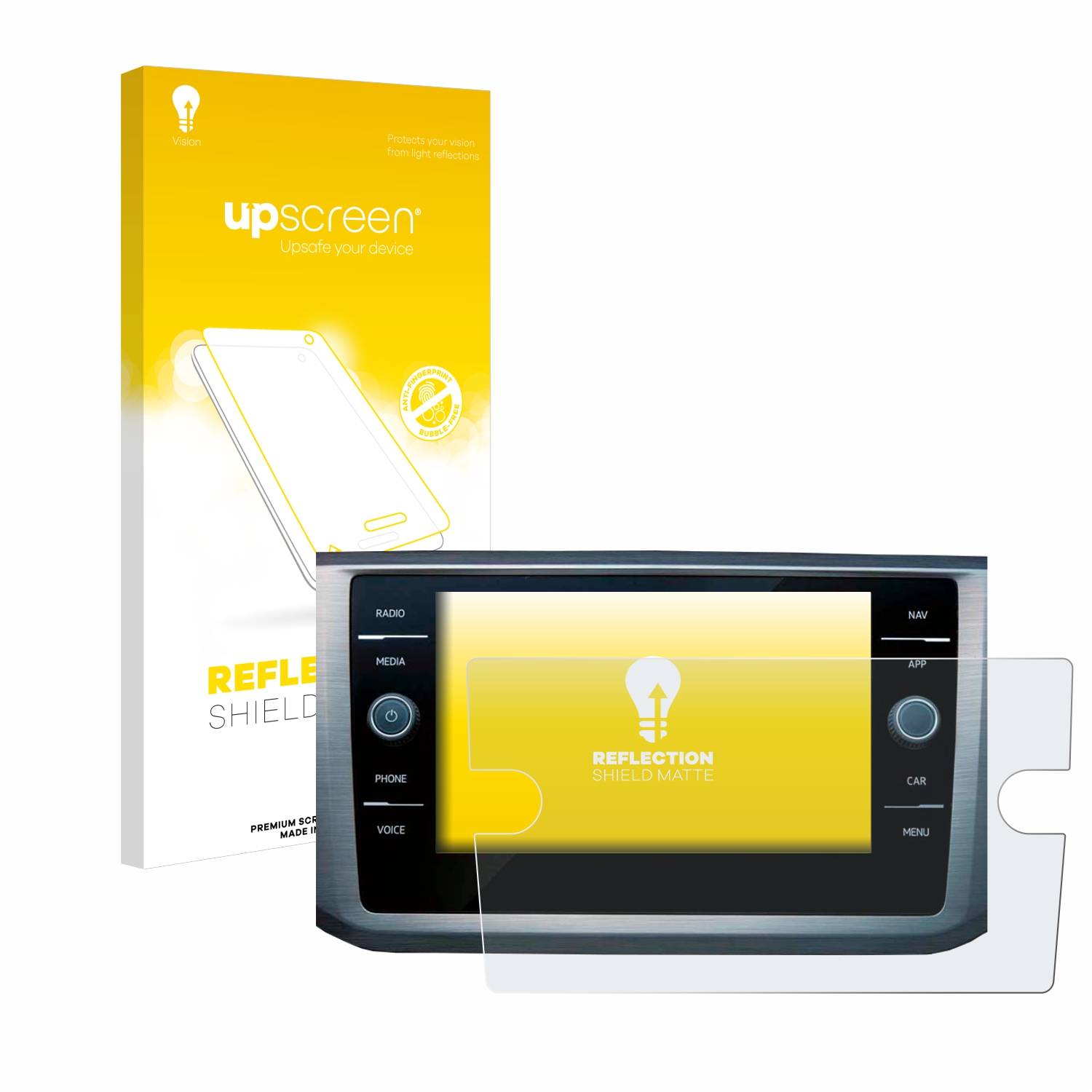 upscreen Reflection Shield Matt Schutzfolie für Volkswagen Passat B8 Discover Media 8