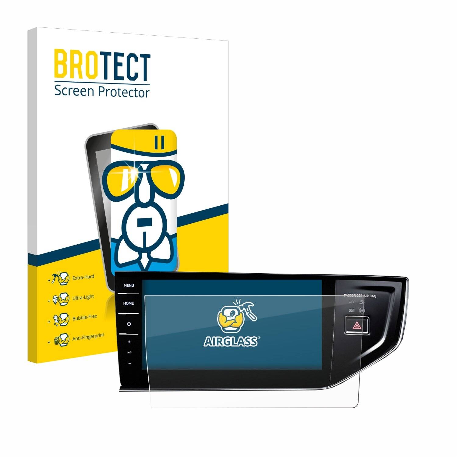 BROTECT AirGlass Glas Panzer-Folie für Volkswagen Polo VI Discover Pro 9,2 -